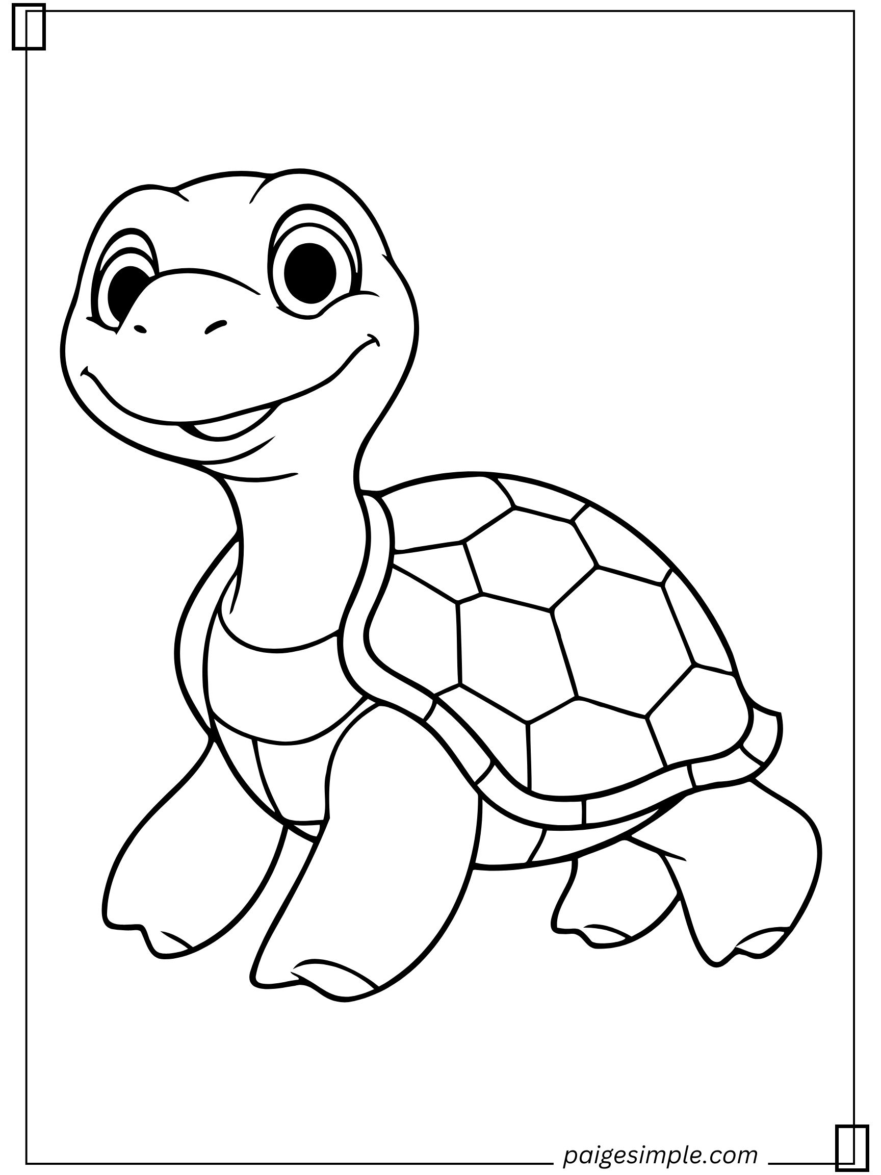 Turtle Coloring Page 1