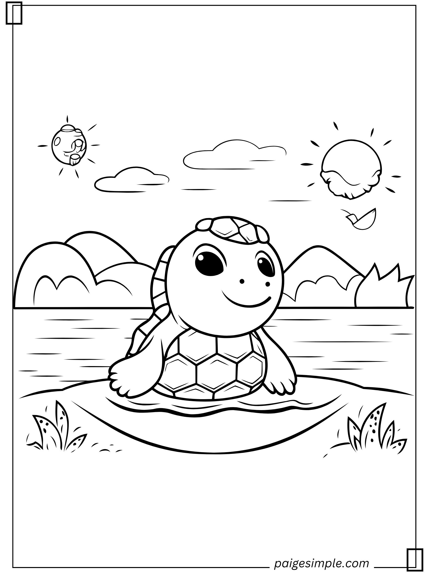 Turtle Coloring Page 11