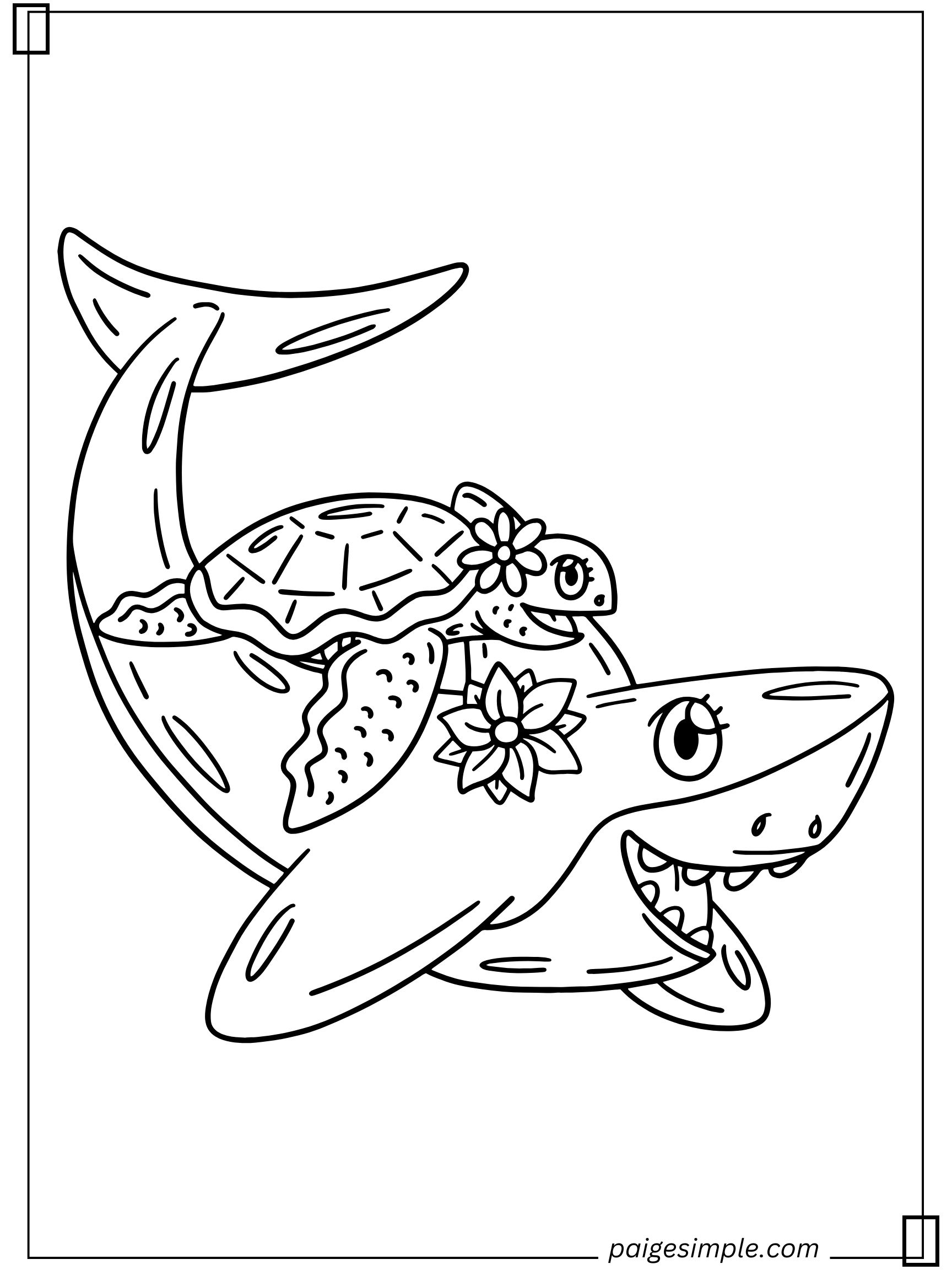 Turtle Coloring Page 12