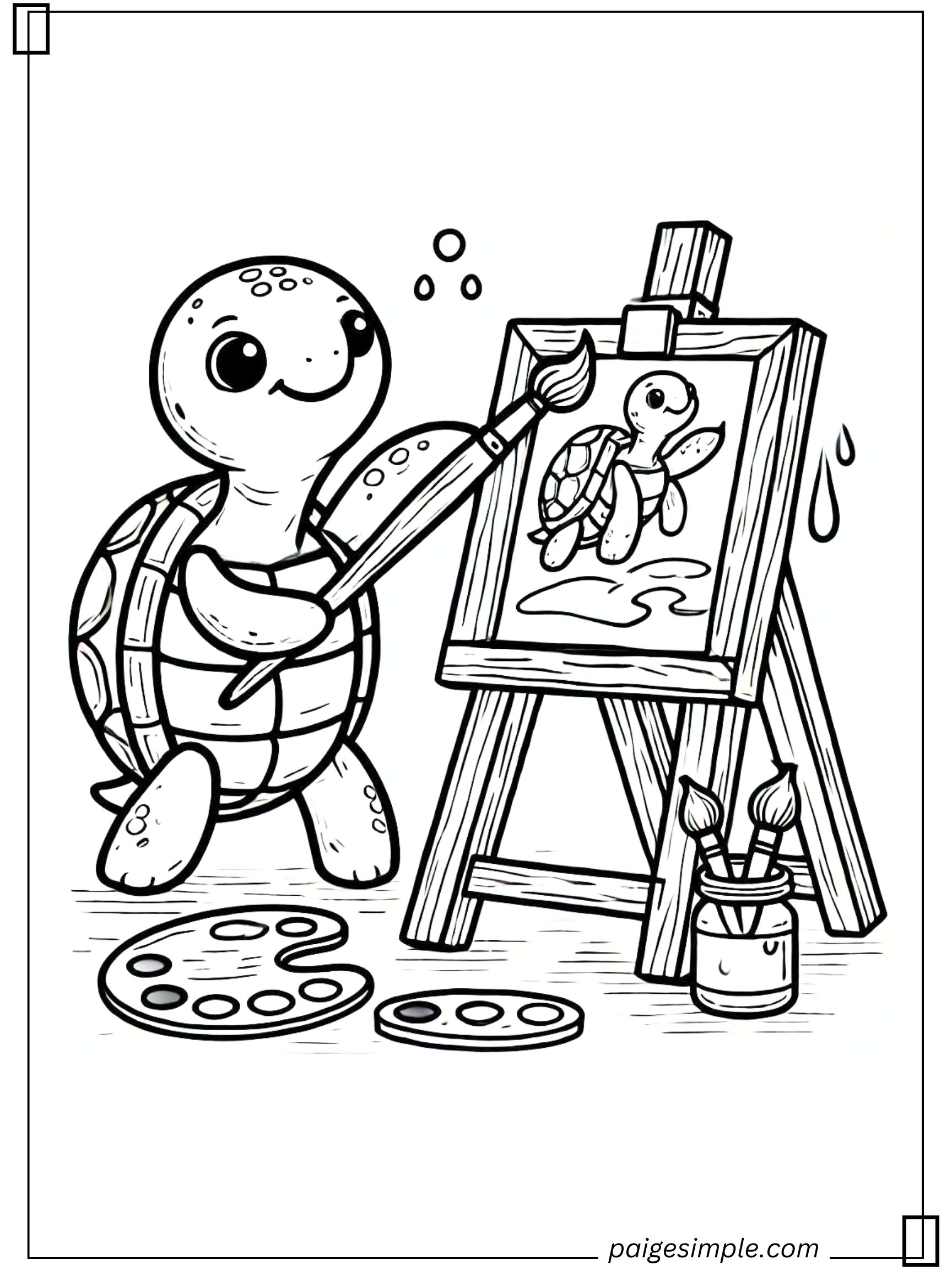 Turtle Coloring Page 19