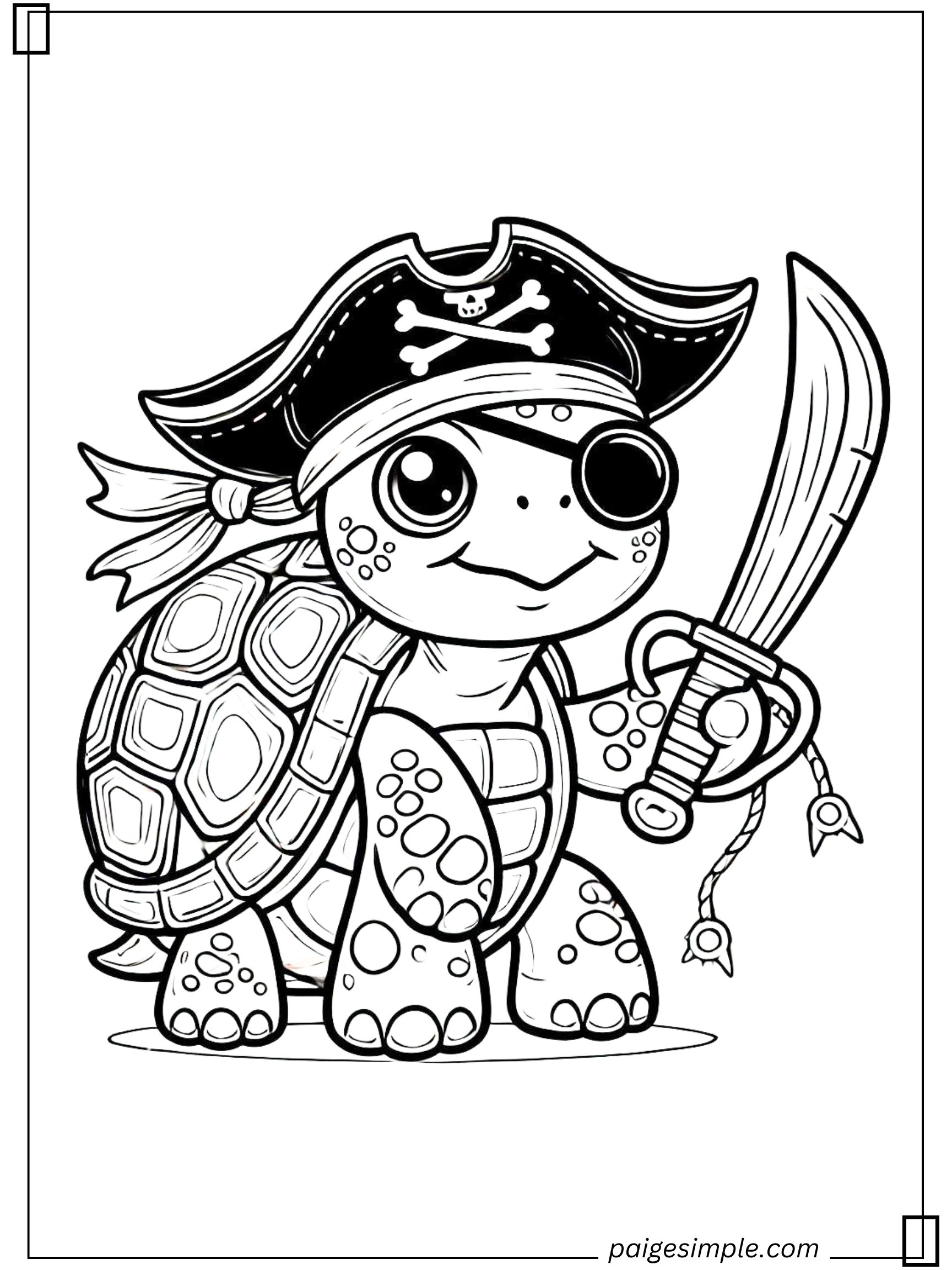 Turtle Coloring Page 23