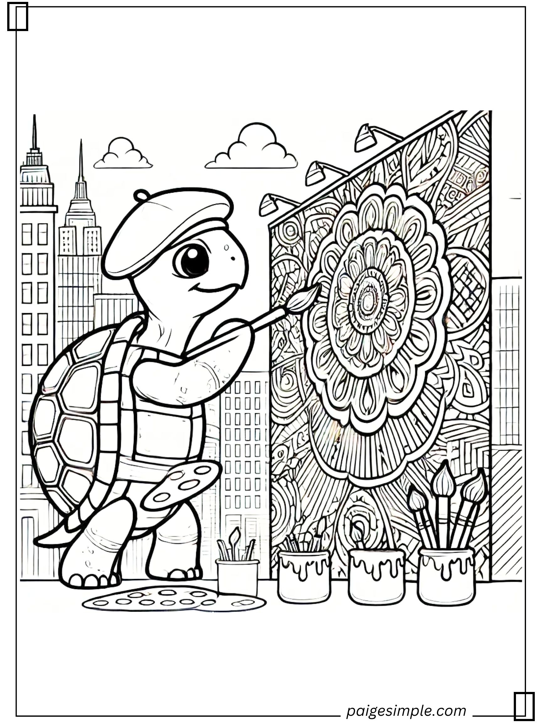 Turtle Coloring Page 42