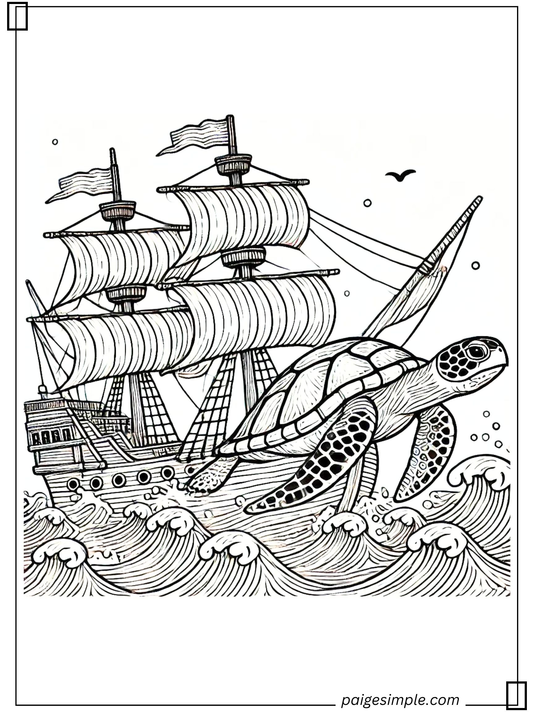 Turtle Coloring Page 43