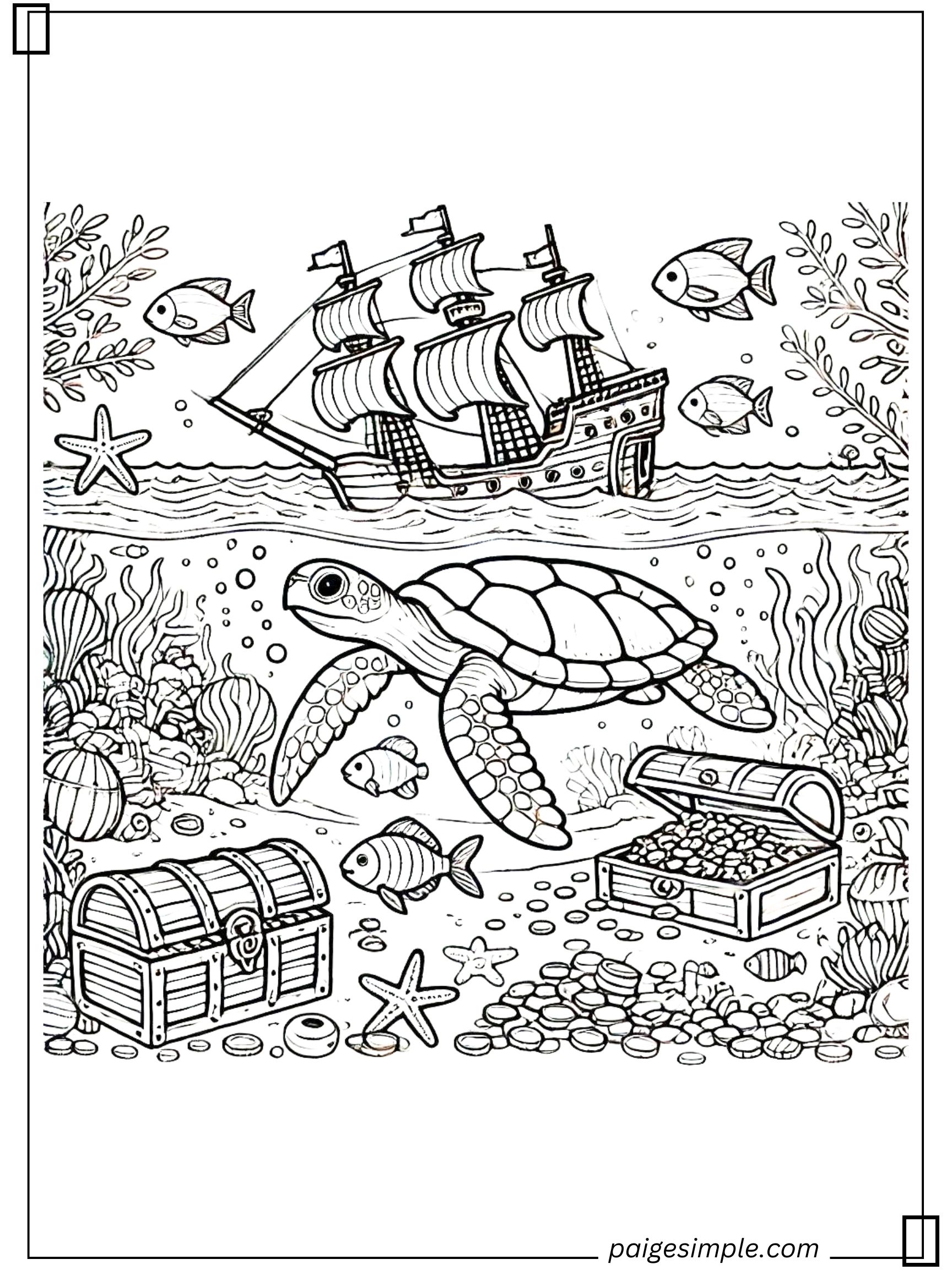 Turtle Coloring Page 47