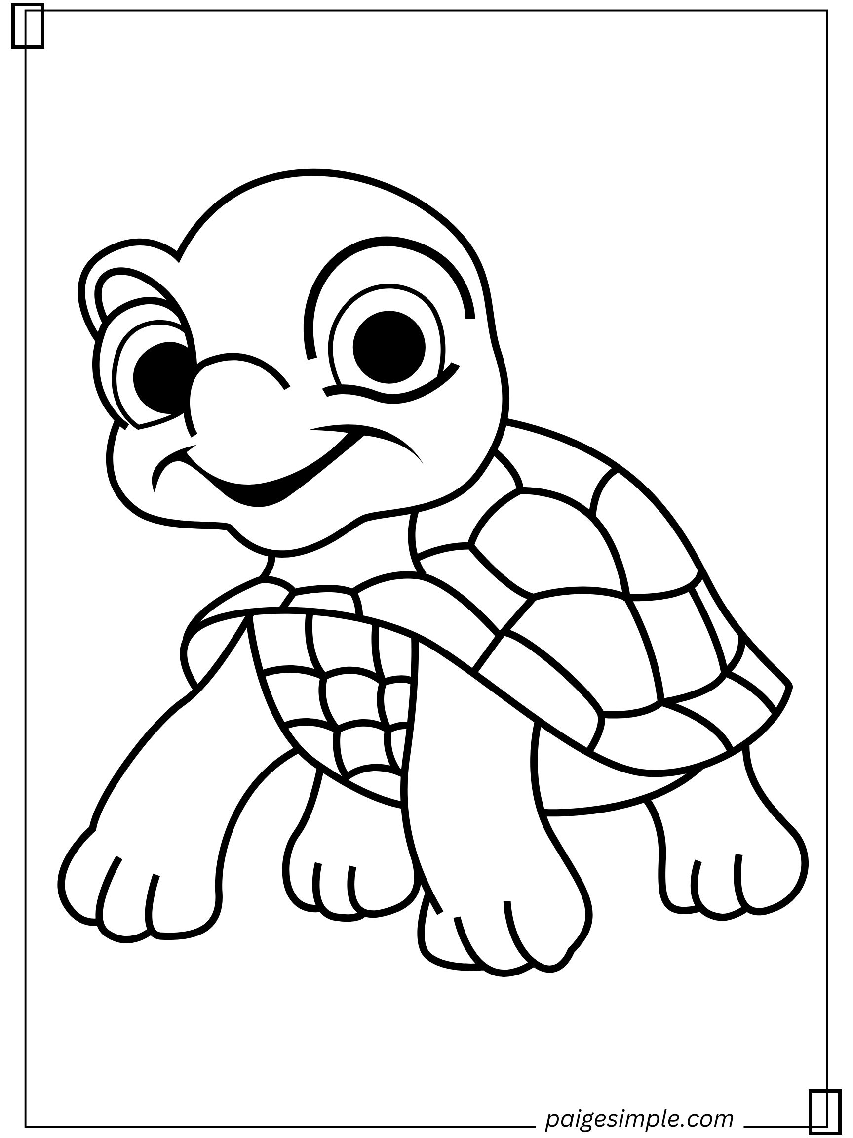 Turtle Coloring Page 6