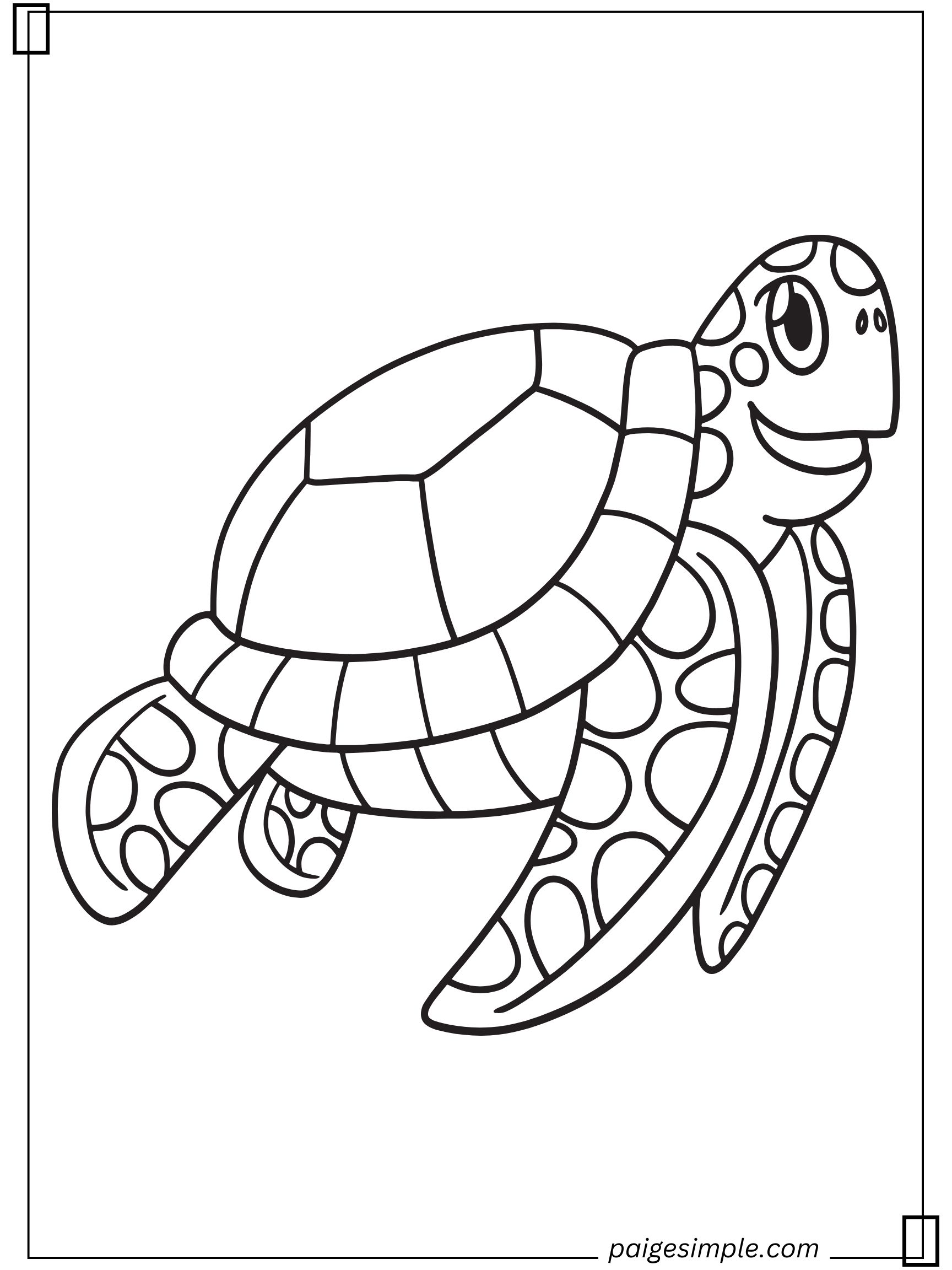 Turtle Coloring Page 8