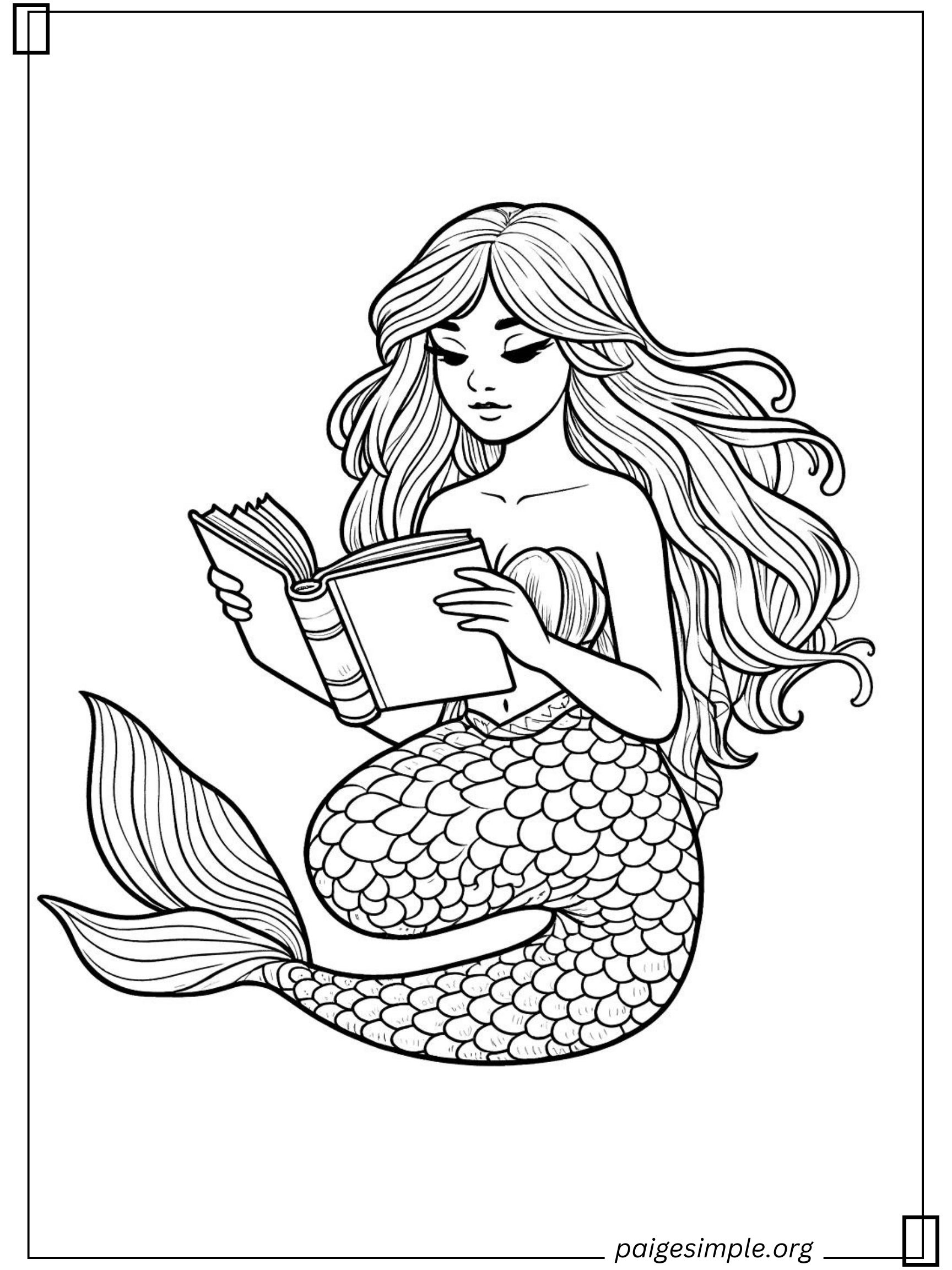 Mermaid Coloring Page 11