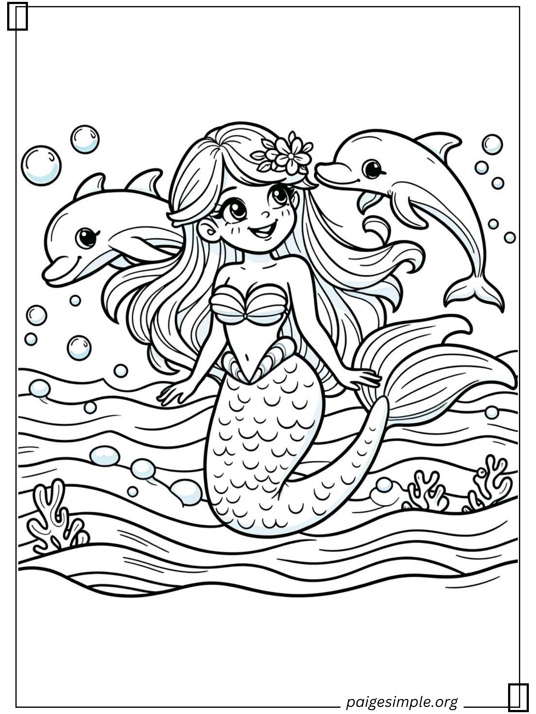 Mermaid Coloring Page 13