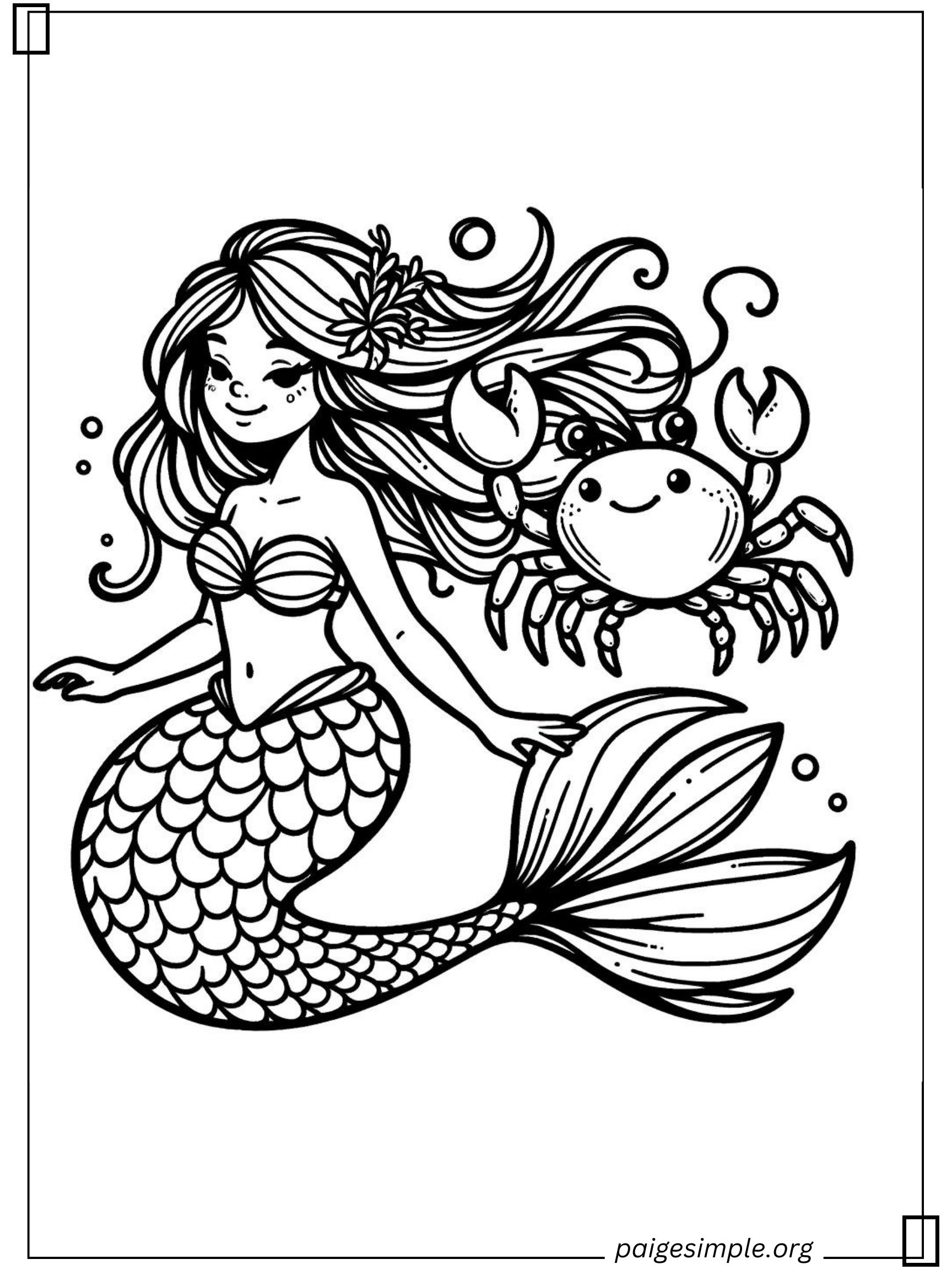 Mermaid Coloring Page 17