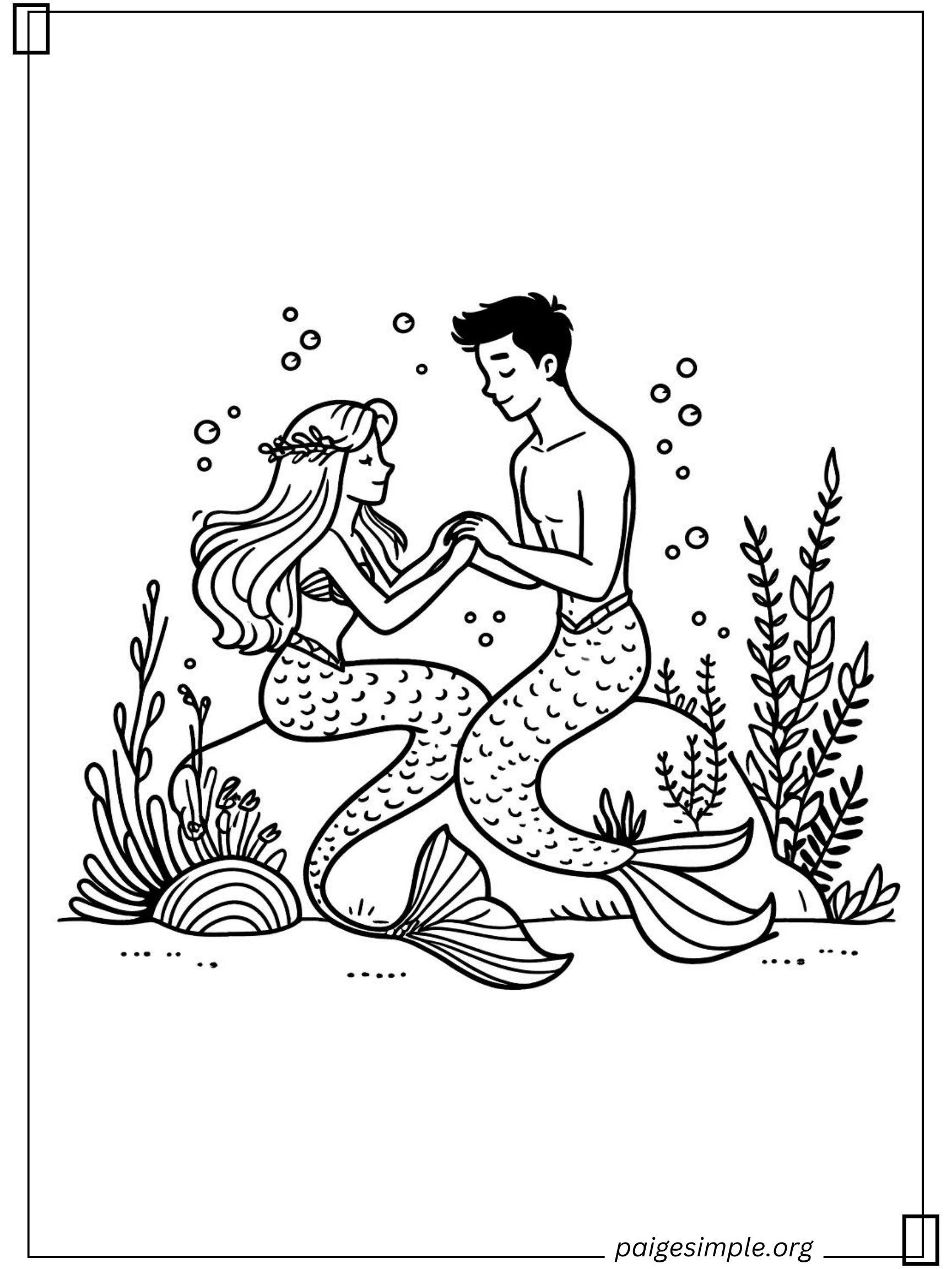 Mermaid Coloring Page 21