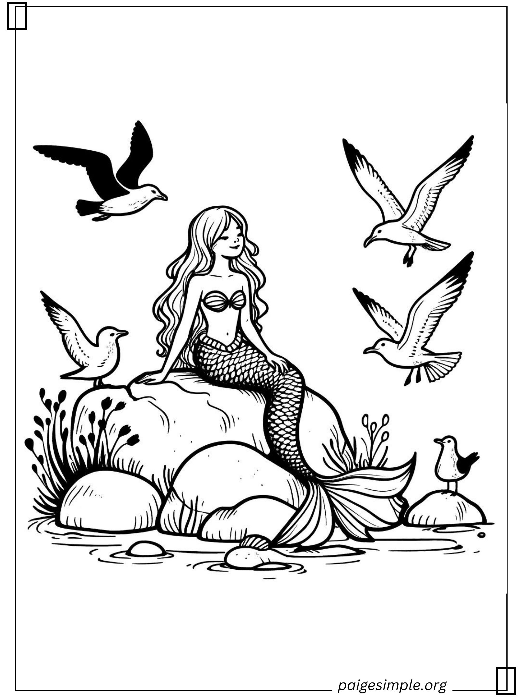 Mermaid Coloring Page 22