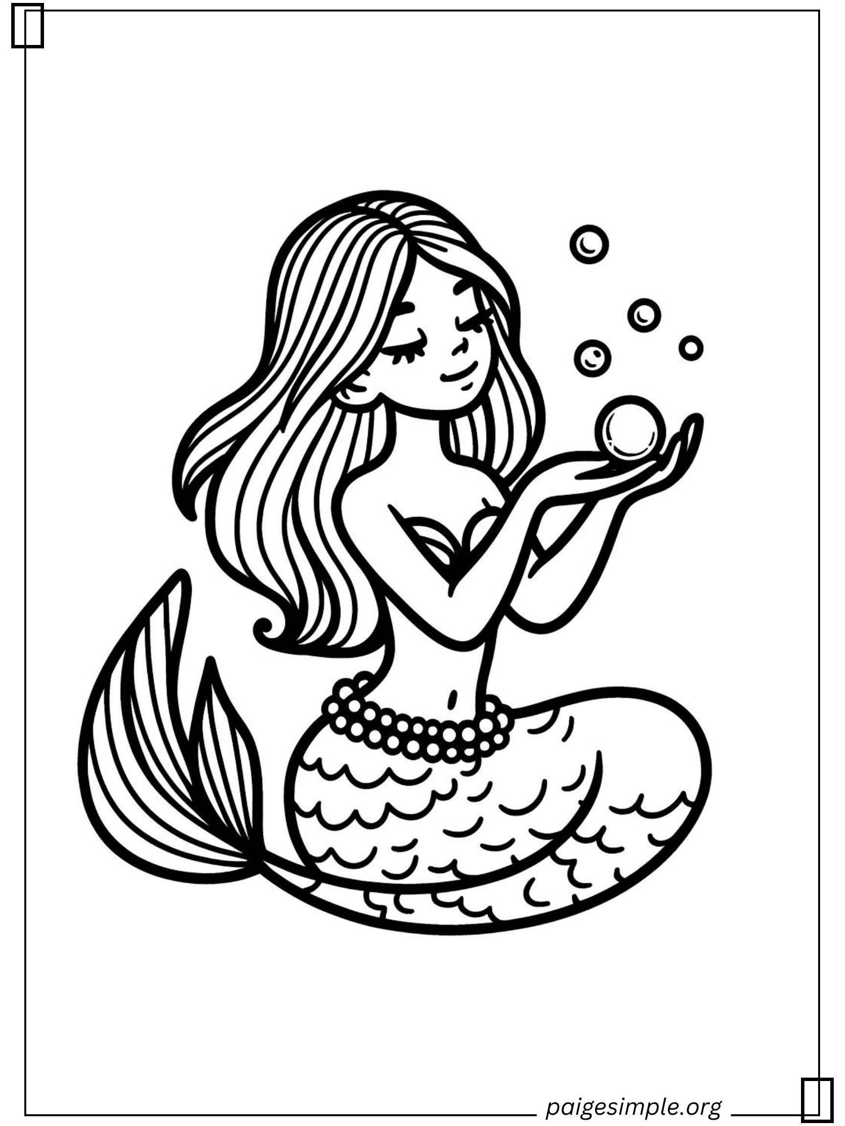 Mermaid Coloring Page 25