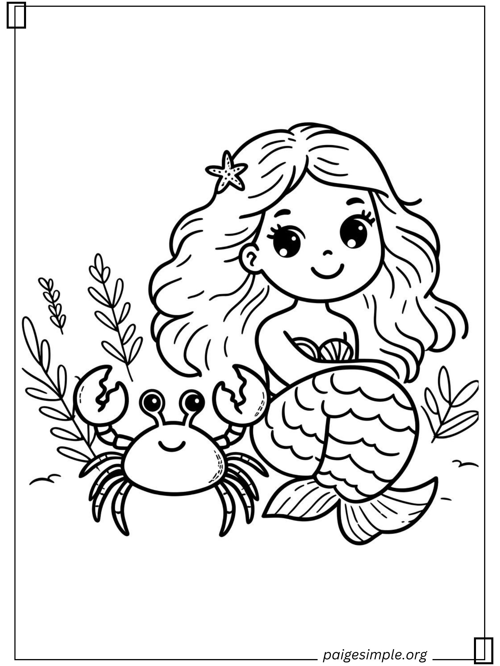 Mermaid Coloring Page 28