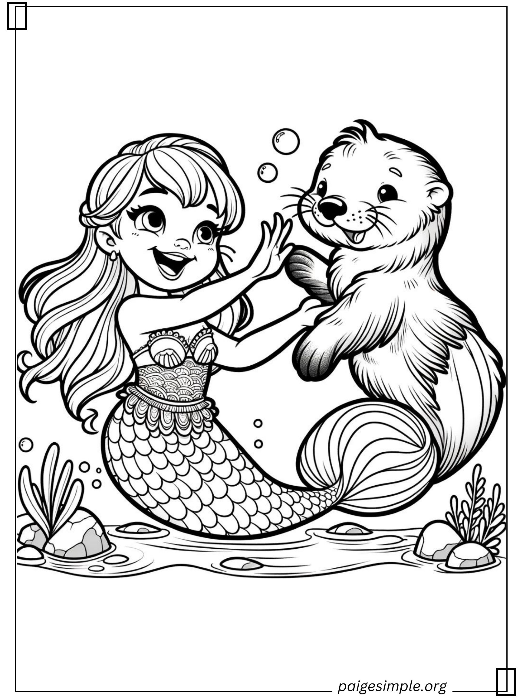 Mermaid Coloring Page 29