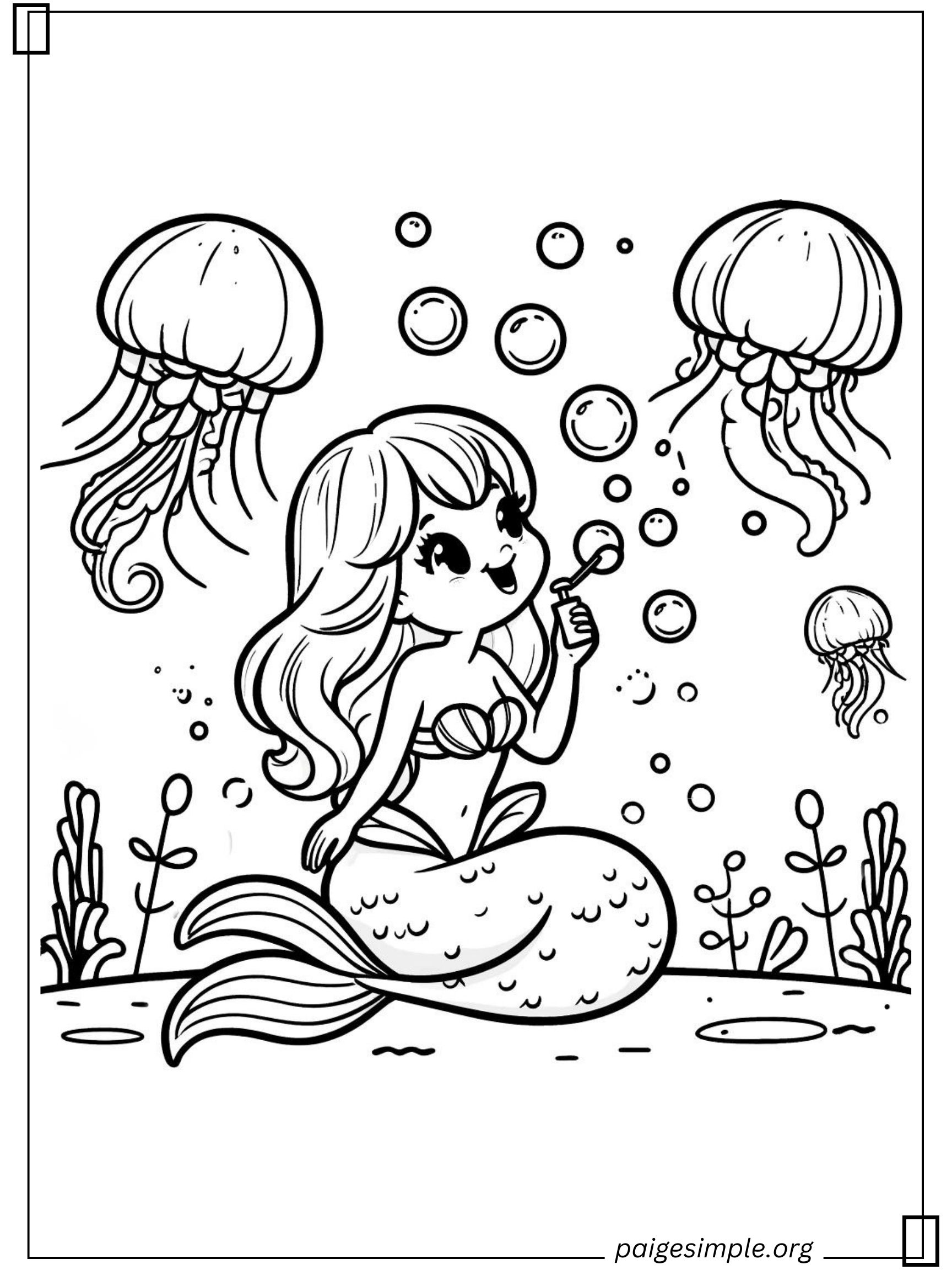 Mermaid Coloring Page 30