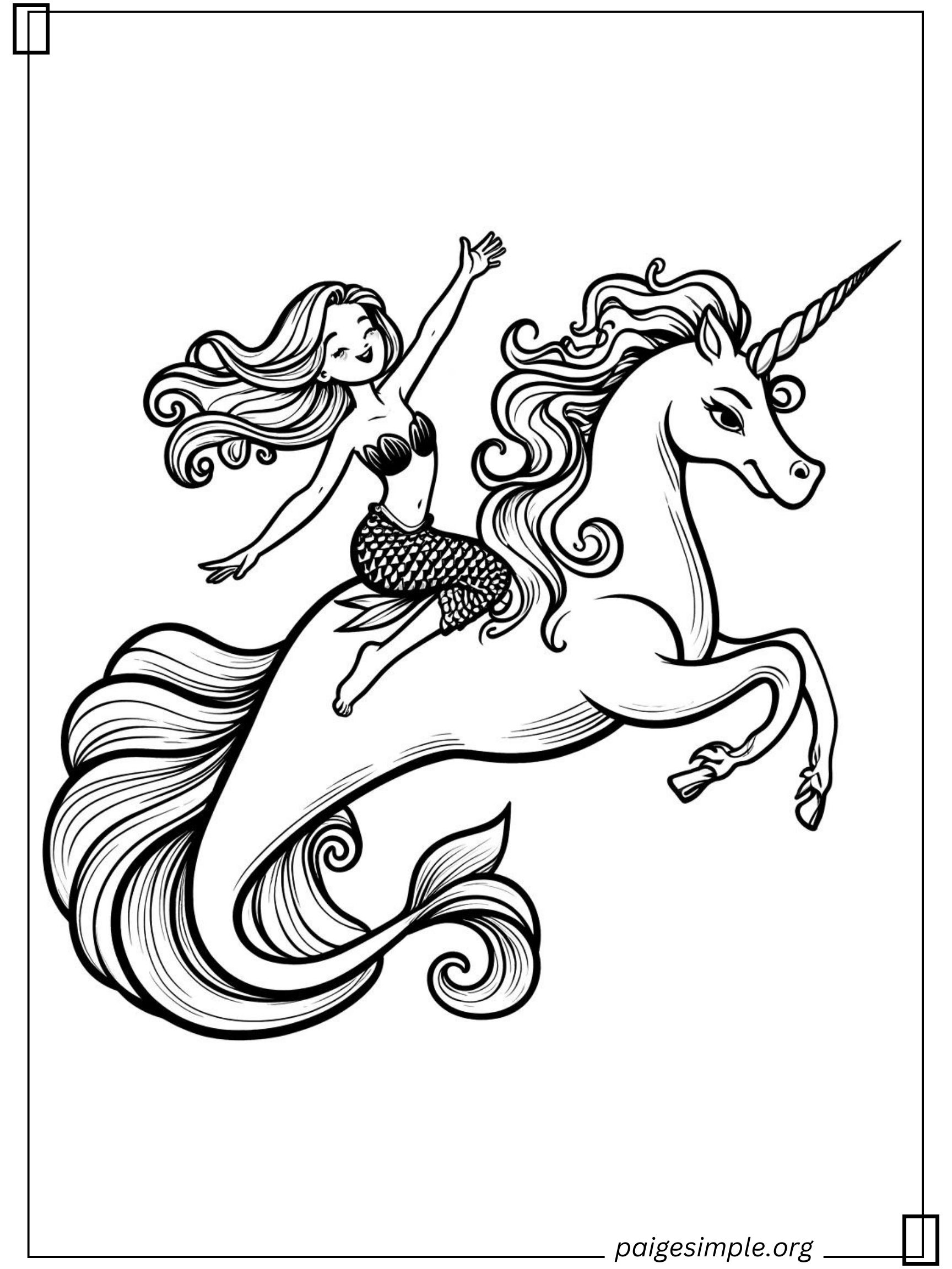 Mermaid Coloring Page 31