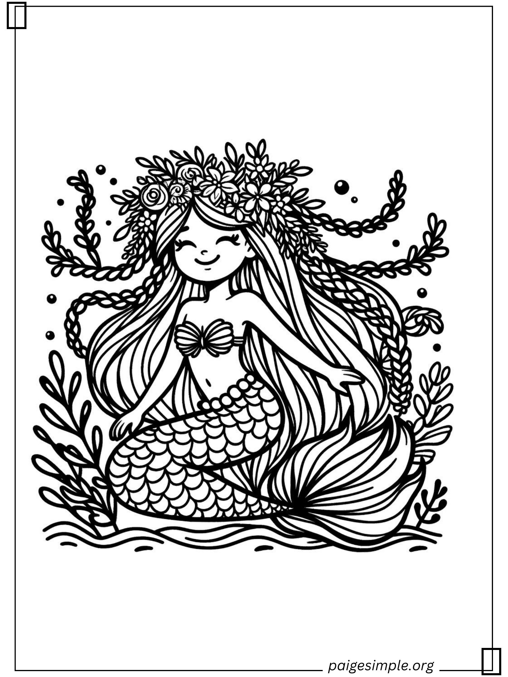 Mermaid Coloring Page 32