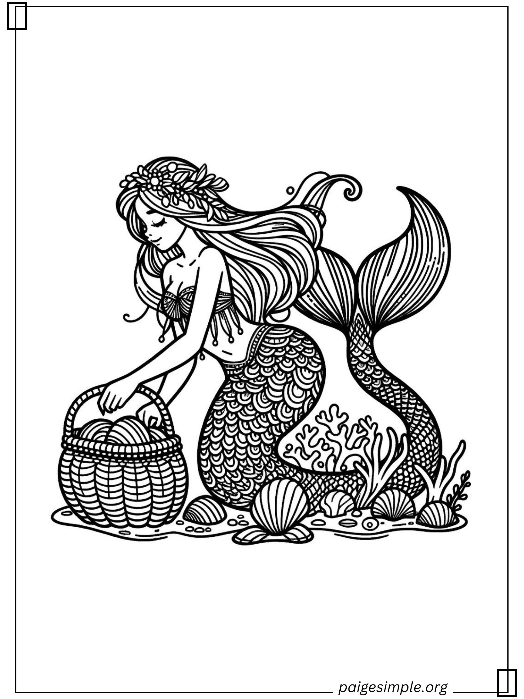 Mermaid Coloring Page 33