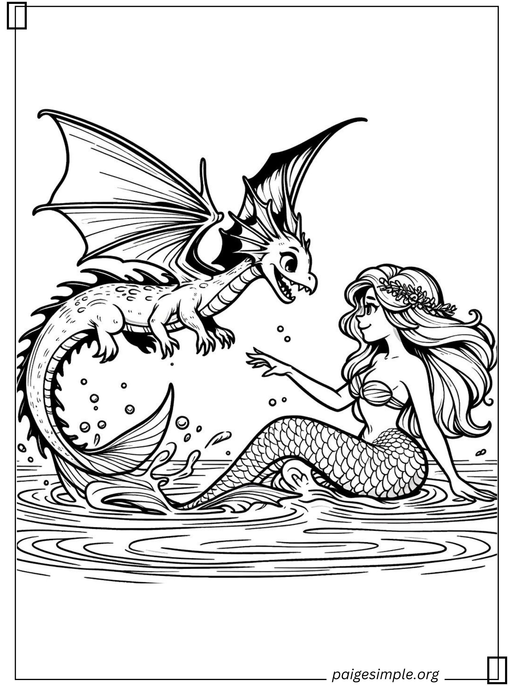 Mermaid Coloring Page 34