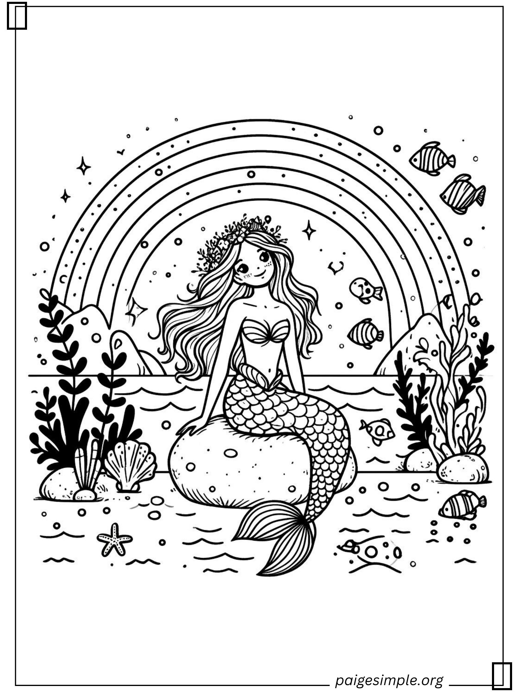 Mermaid Coloring Page 35