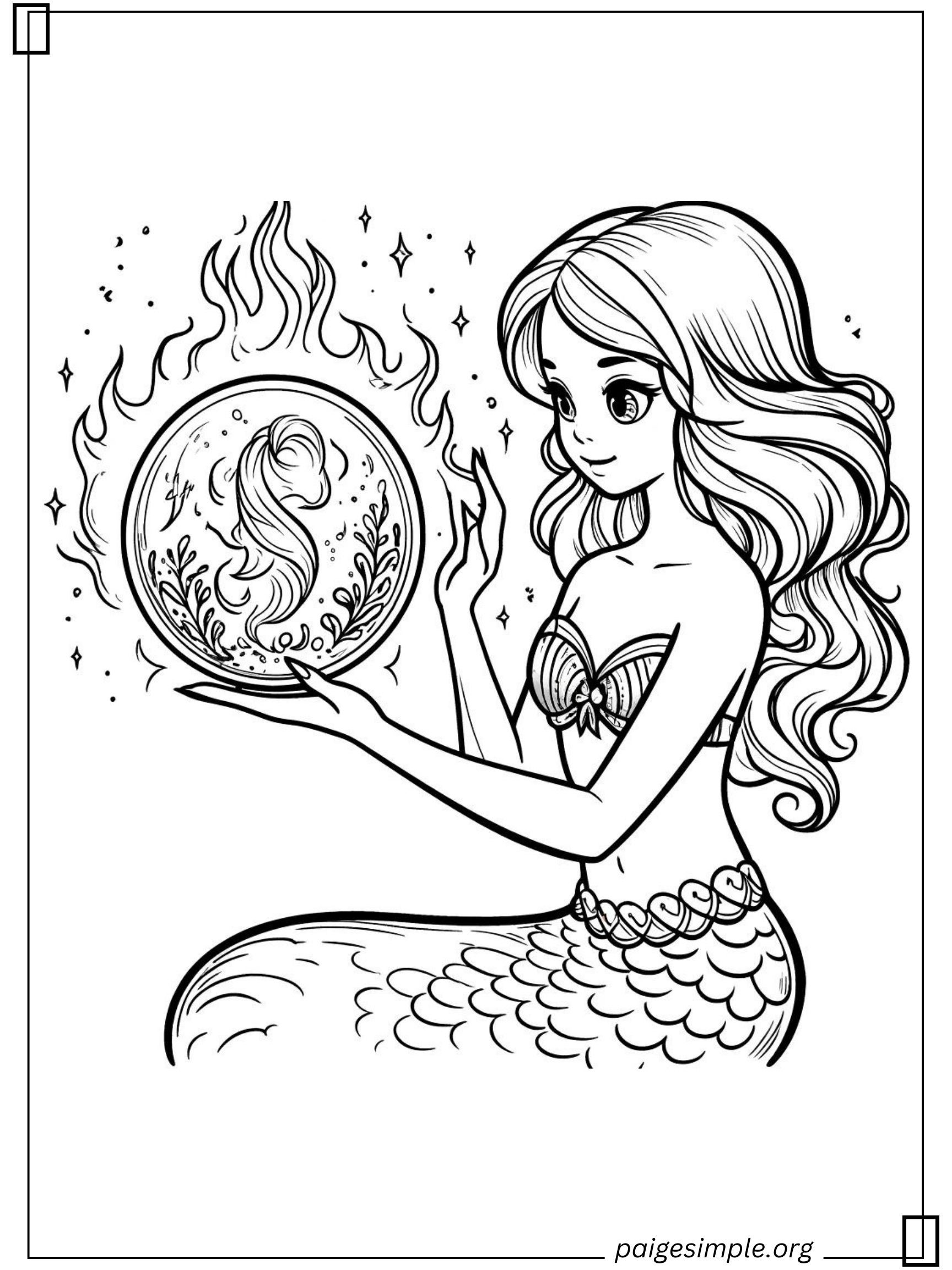 Mermaid Coloring Page 36