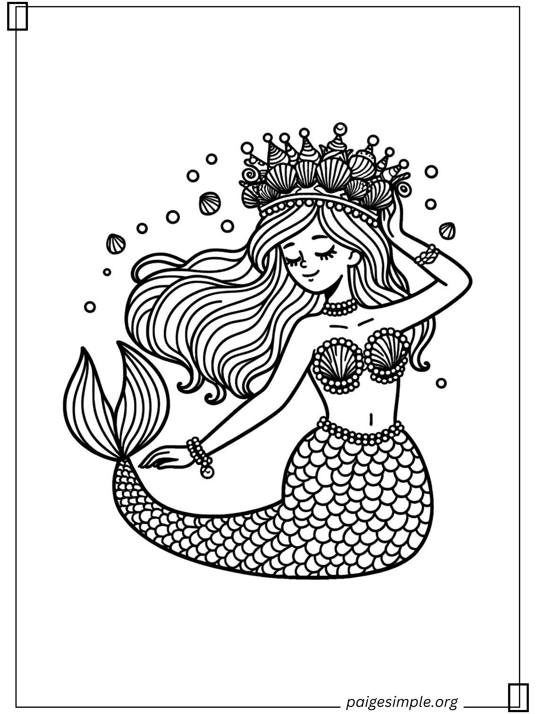 Mermaid Coloring Page 39