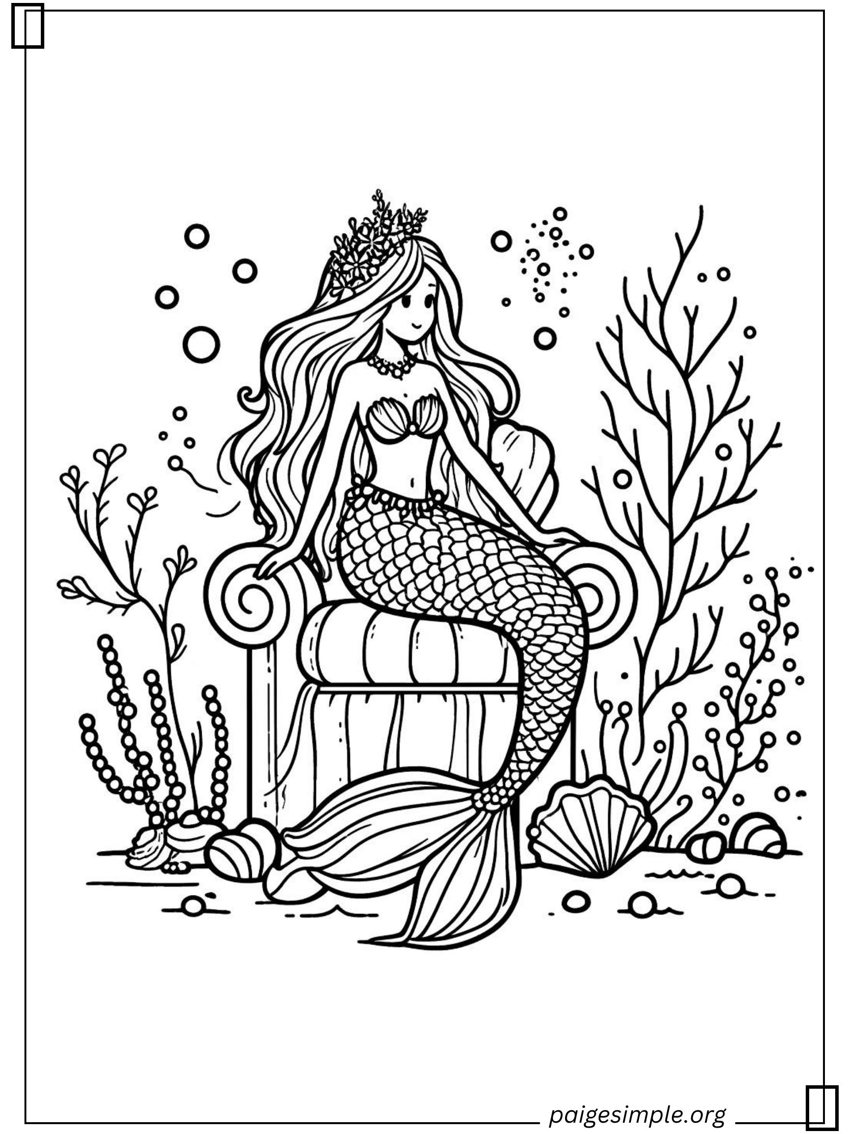 Mermaid Coloring Page 40