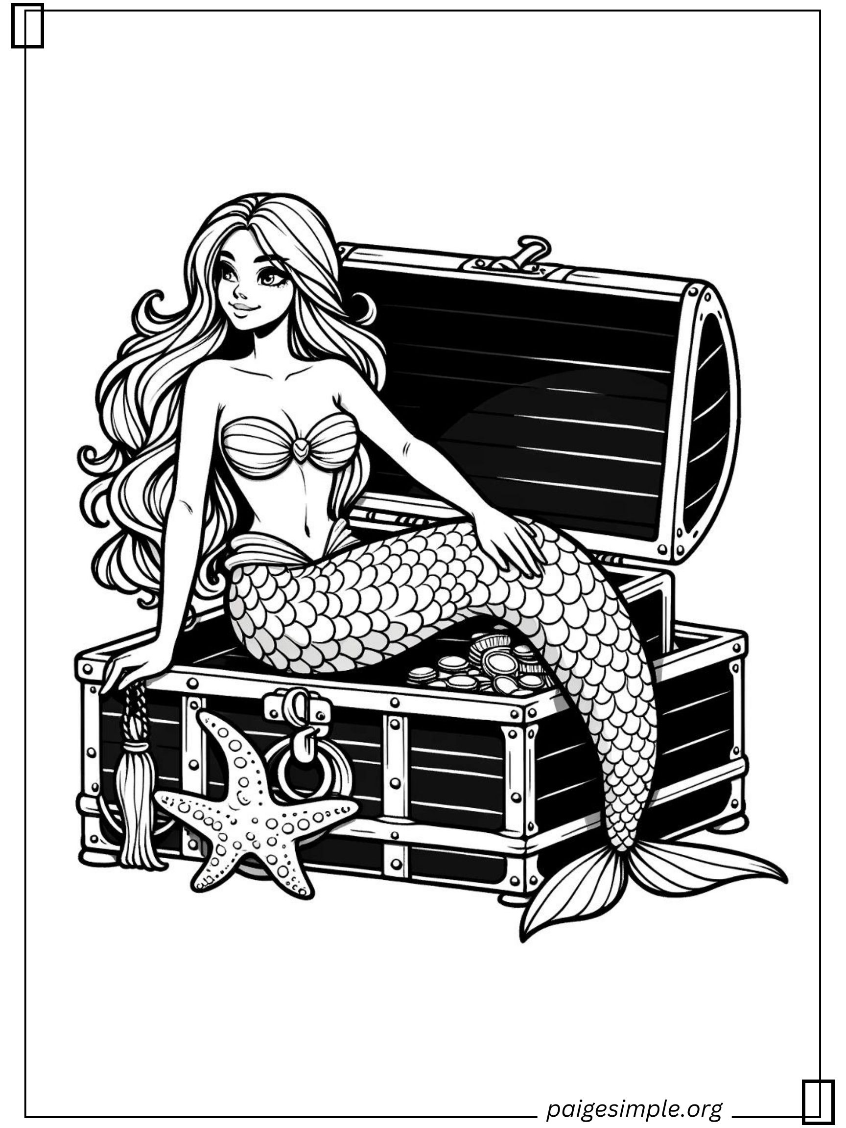 Mermaid Coloring Page 42