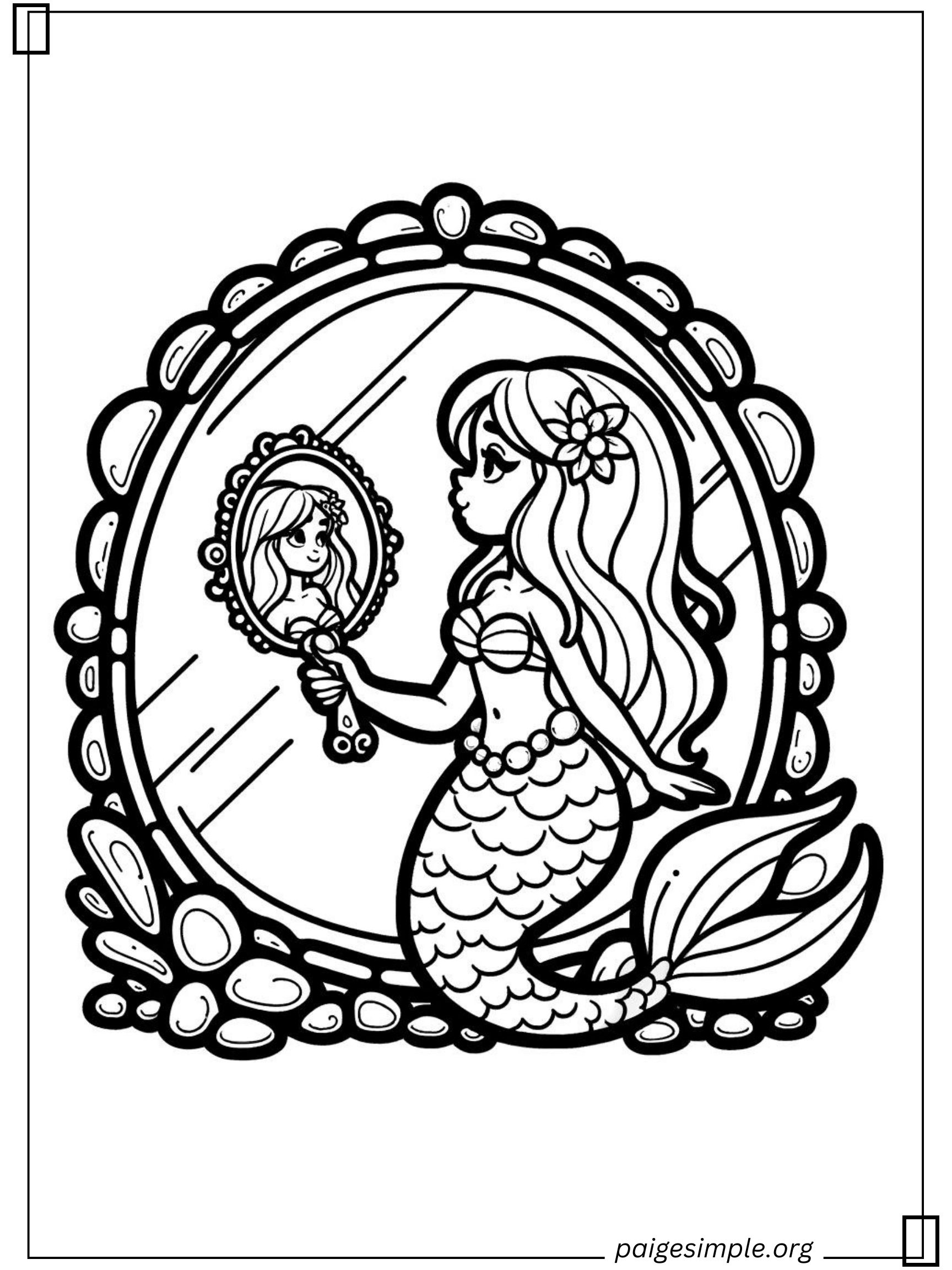 Mermaid Coloring Page 44