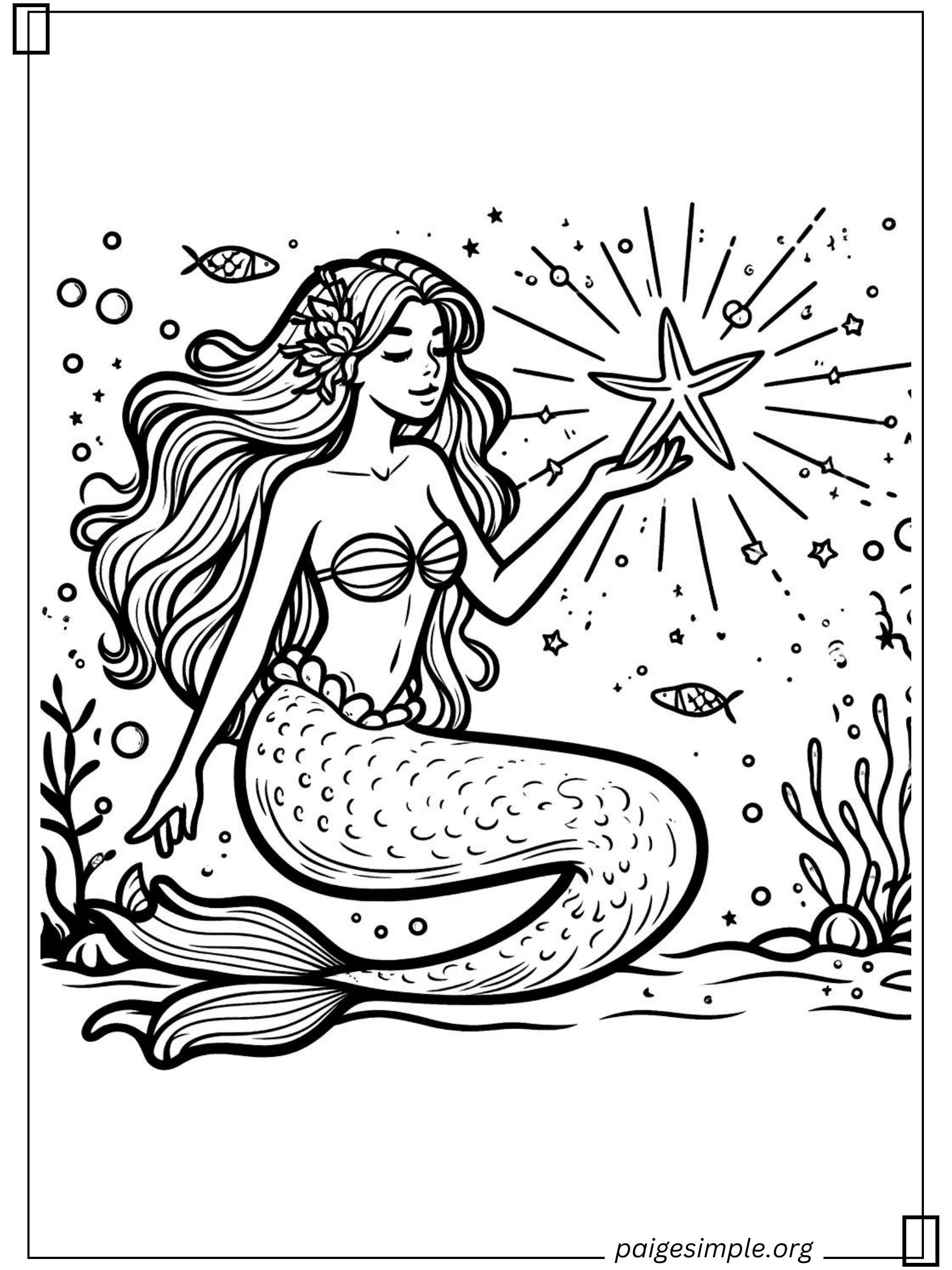 Mermaid Coloring Page 46