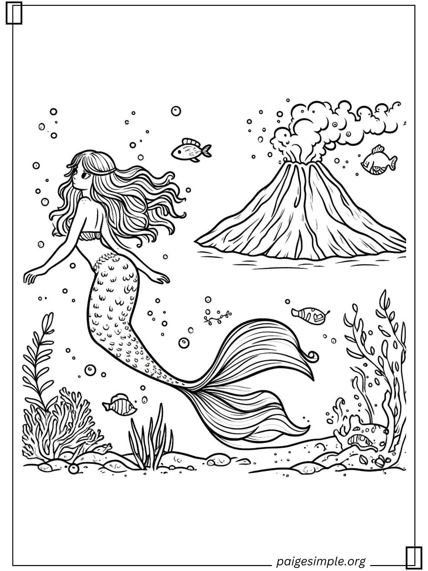 Mermaid Coloring Page 47