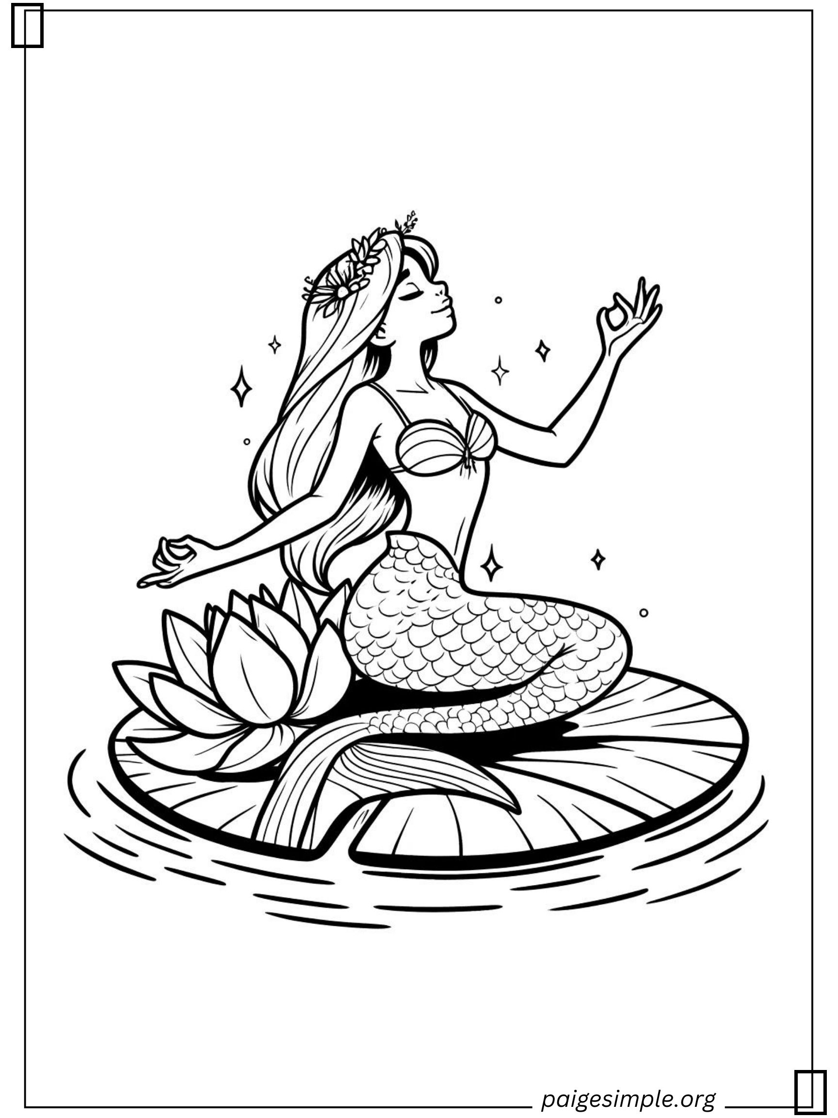 Mermaid Coloring Page 49