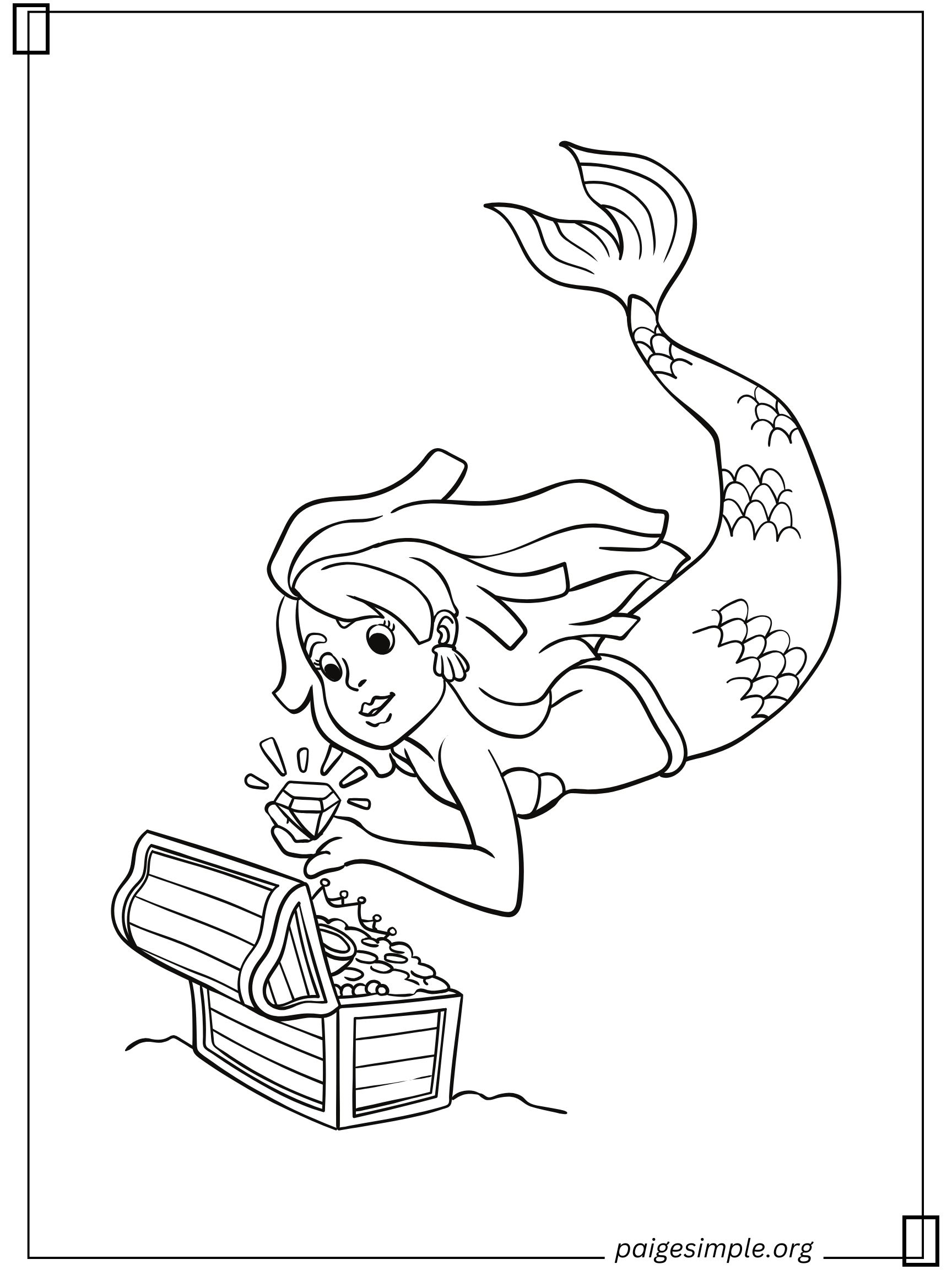 Mermaid Coloring Page 5