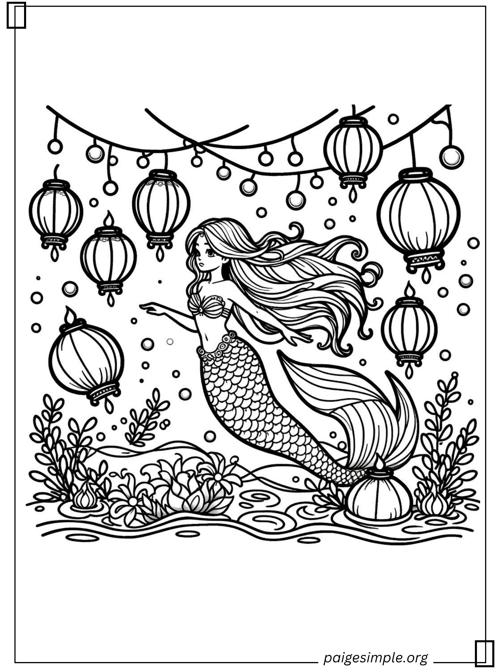 Mermaid Coloring Page 50