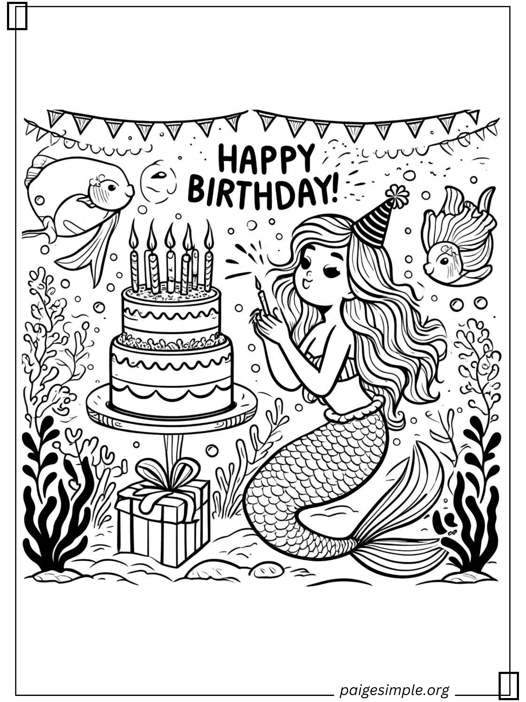 Mermaid Coloring Page 51