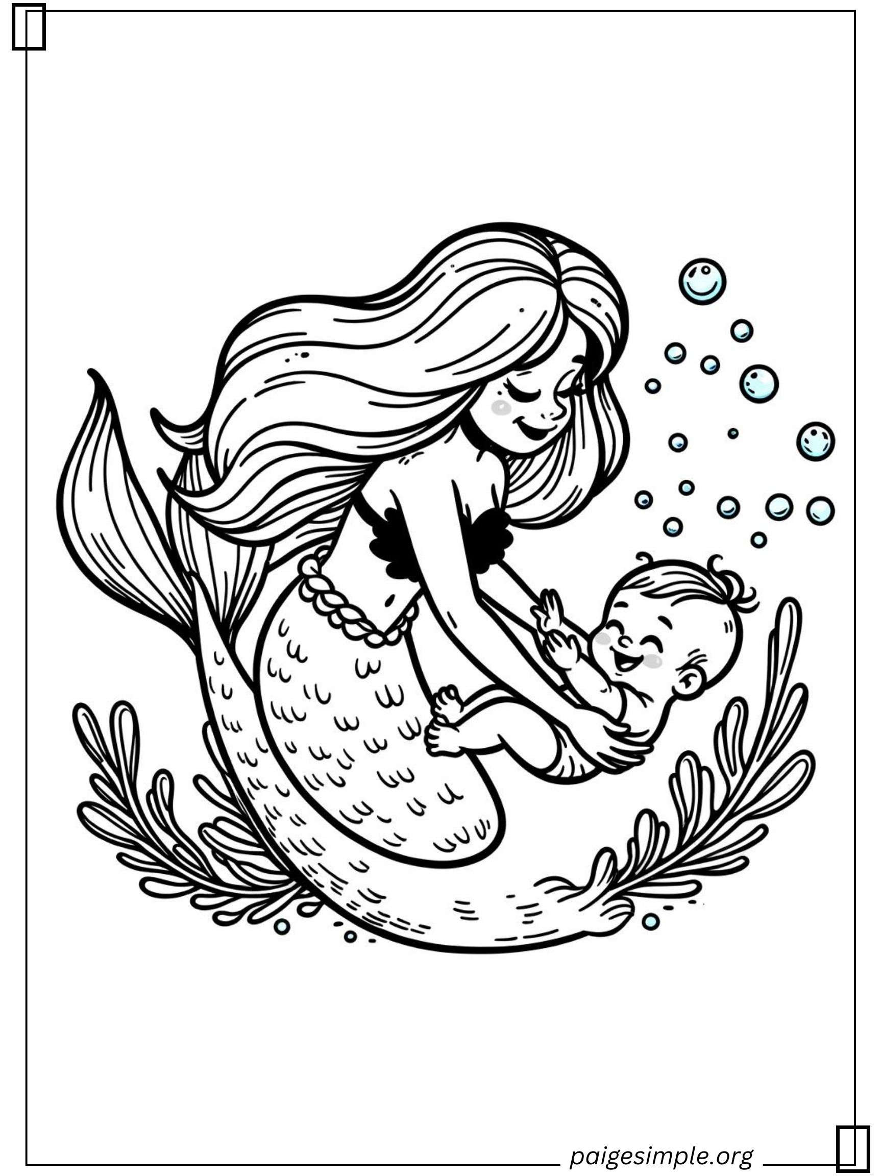 Mermaid Coloring Page 52