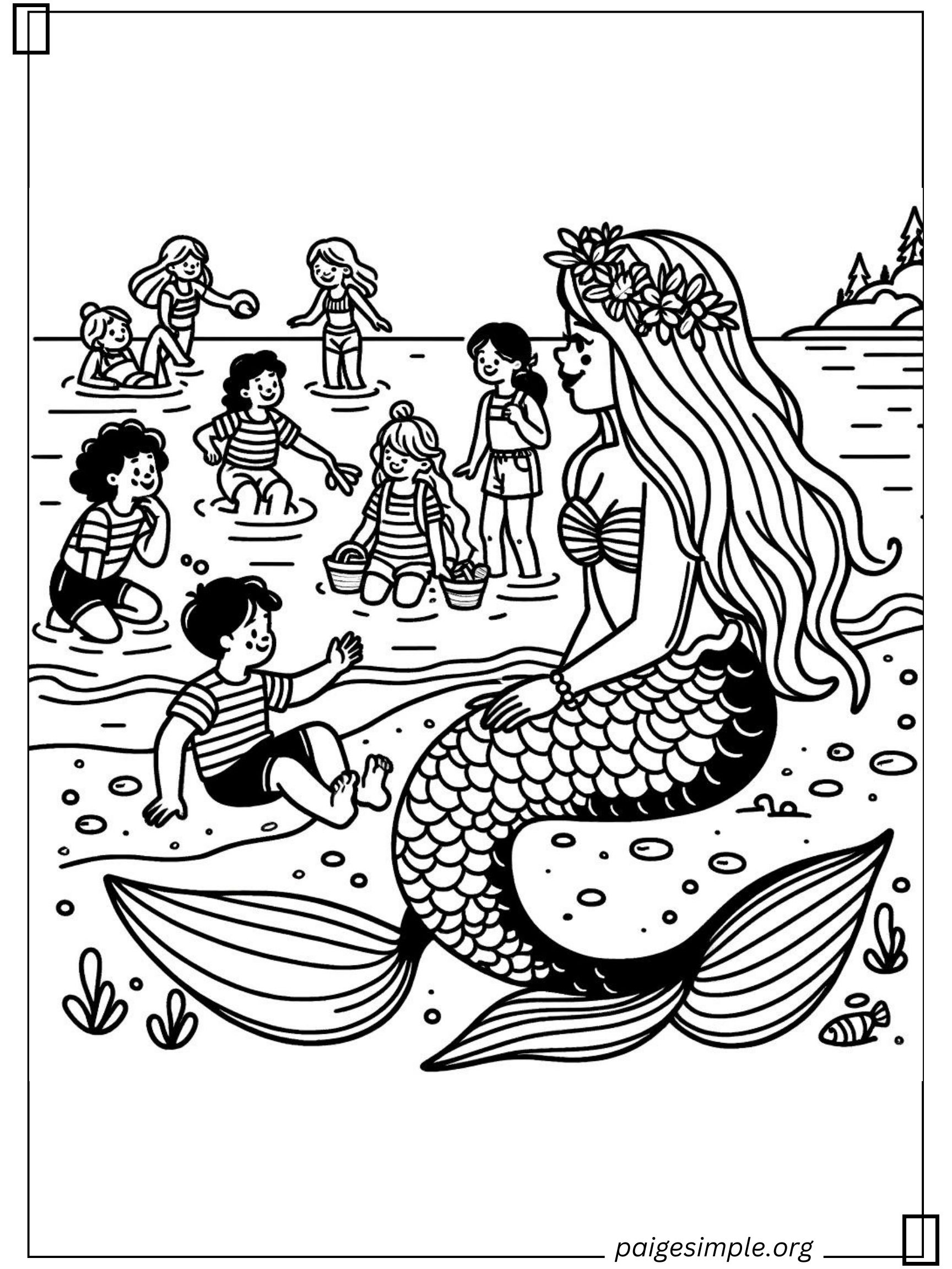 Mermaid Coloring Page 53