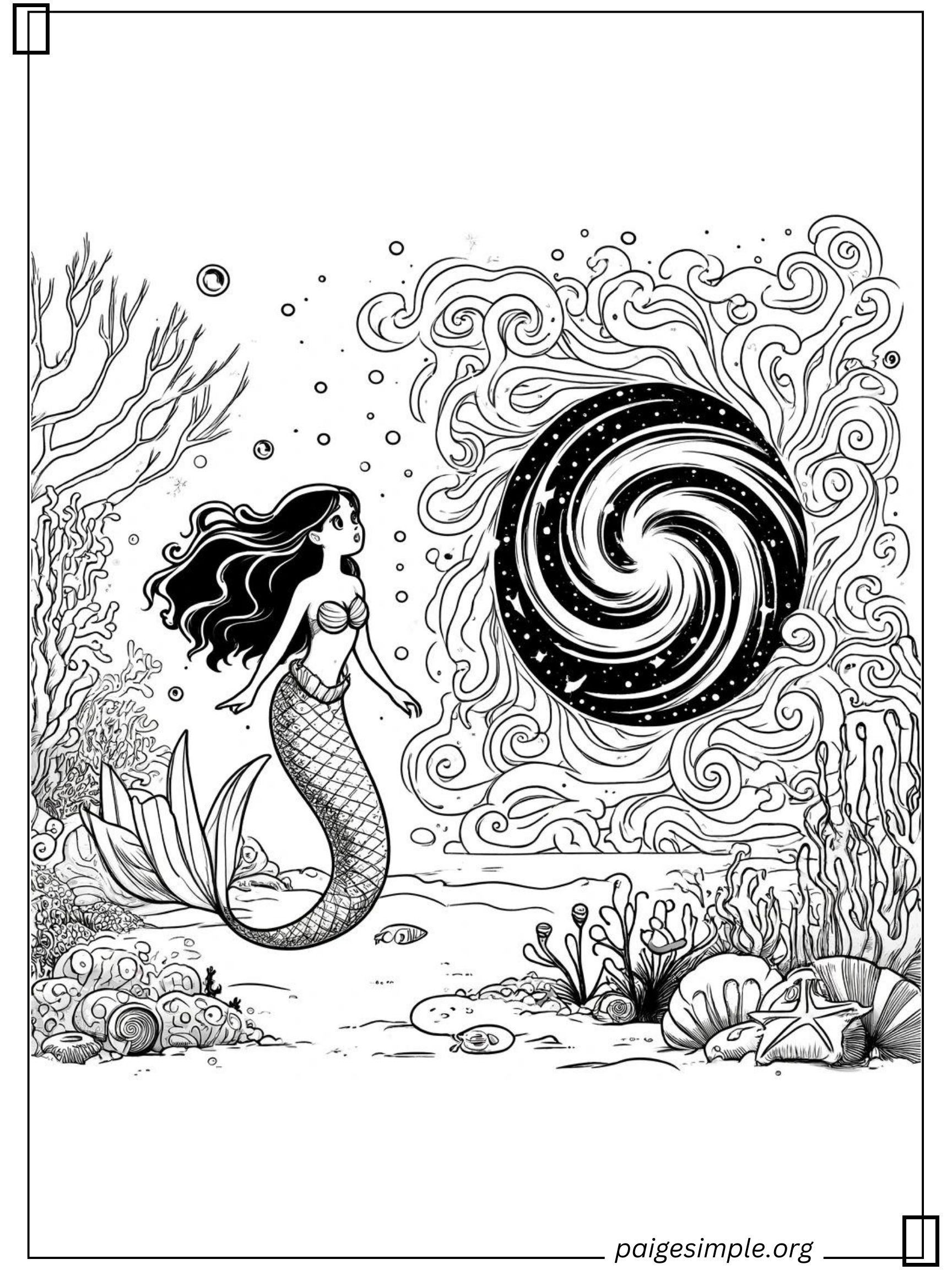 Mermaid Coloring Page 54