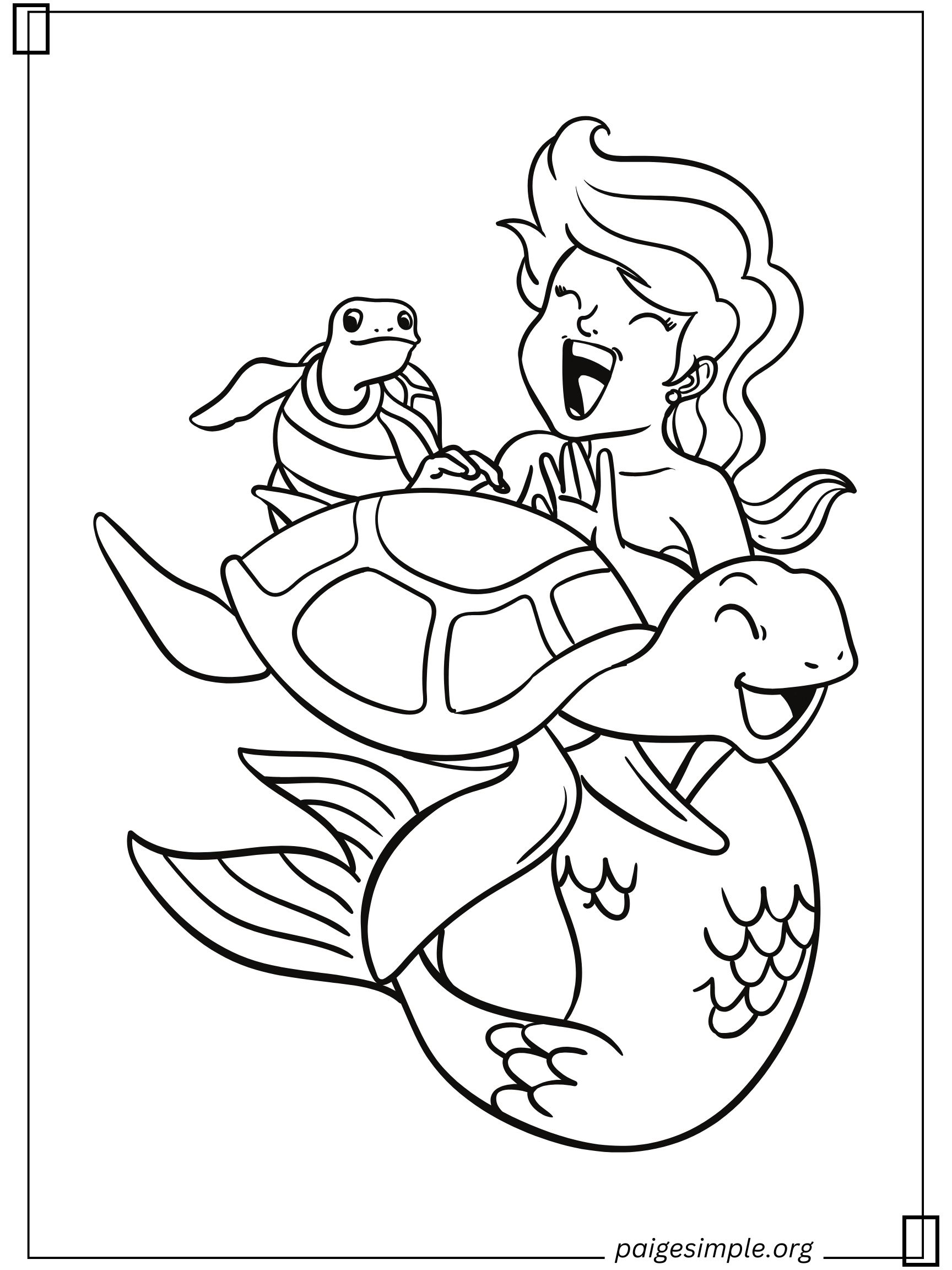 Mermaid Coloring Page 6