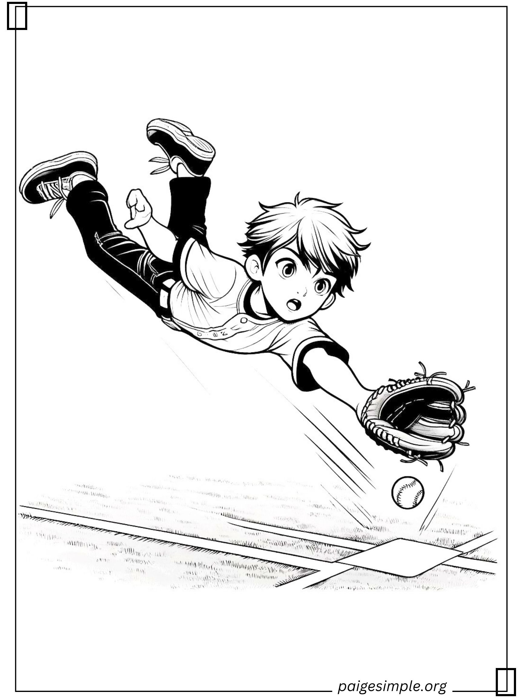 Baseball Coloring Page 10