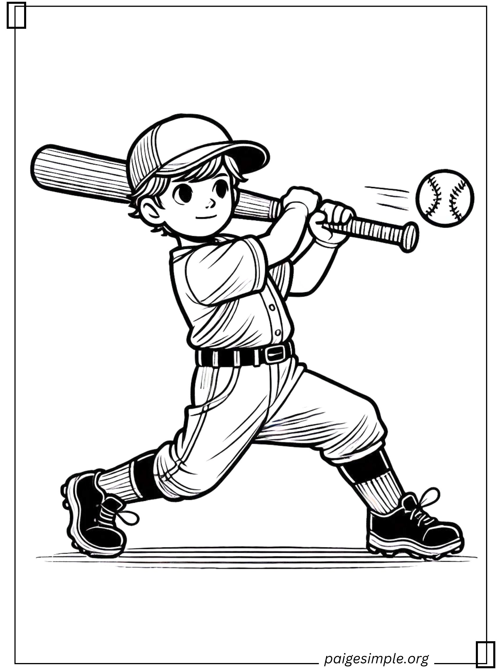 Baseball Coloring Page 12