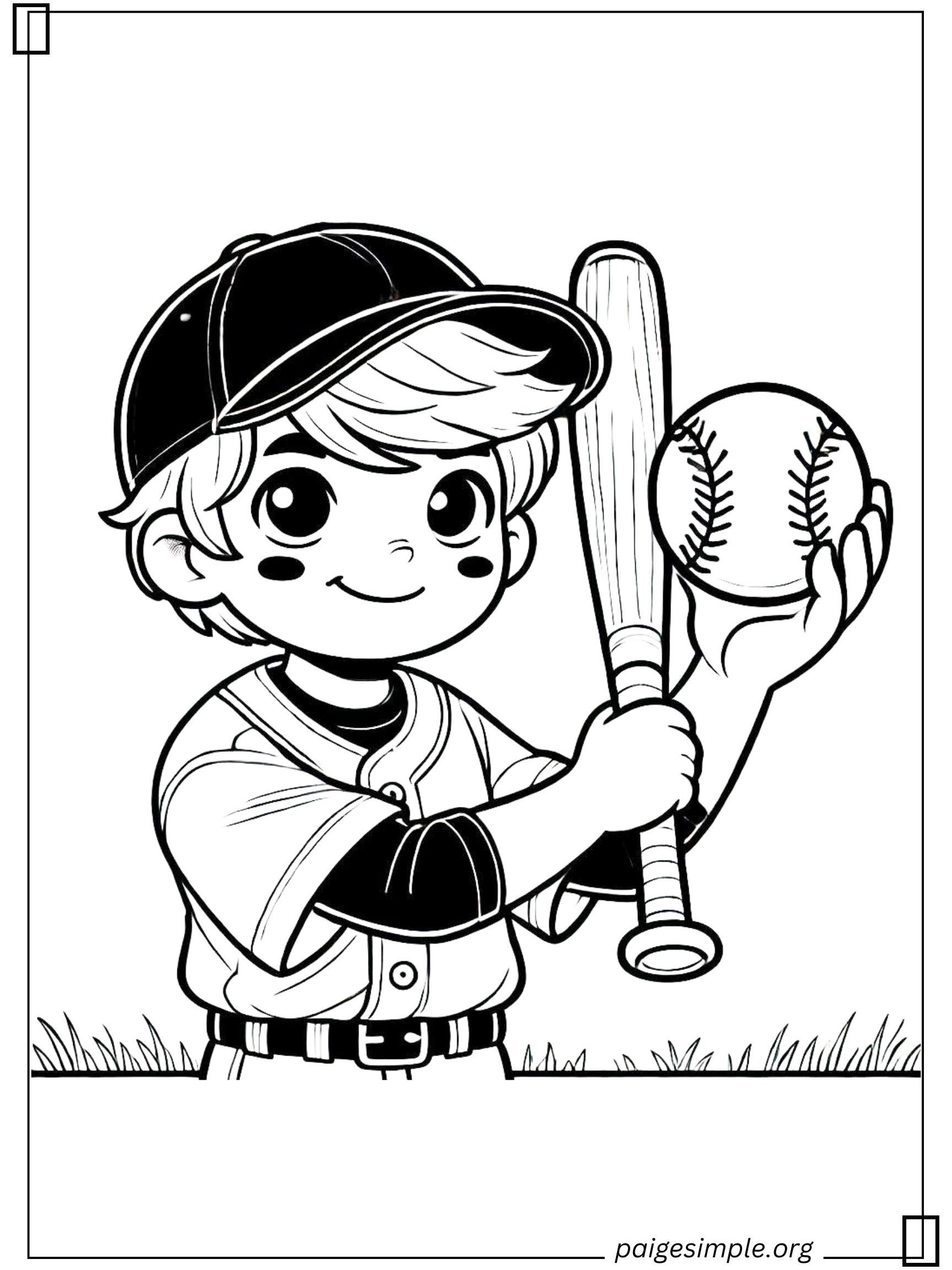 Baseball Coloring Page 13