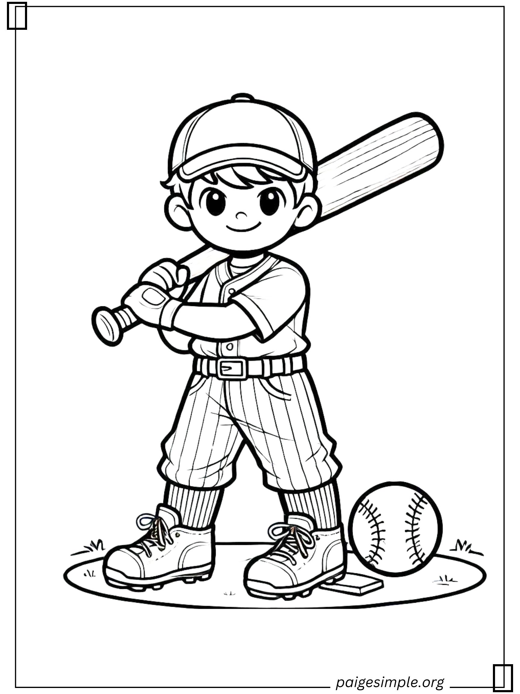 Baseball Coloring Page 14