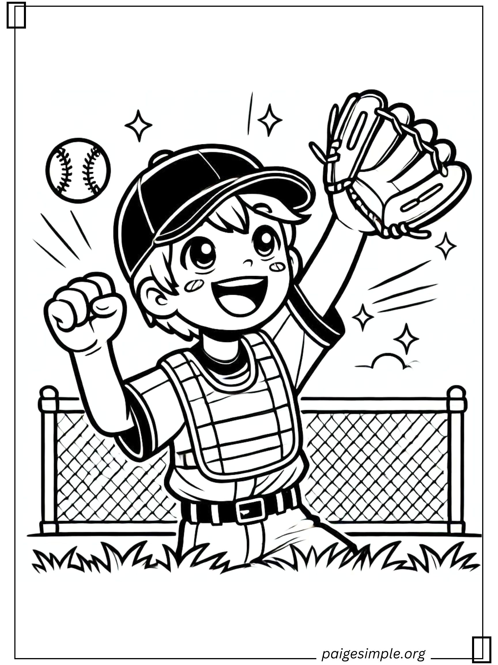 Baseball Coloring Page 15