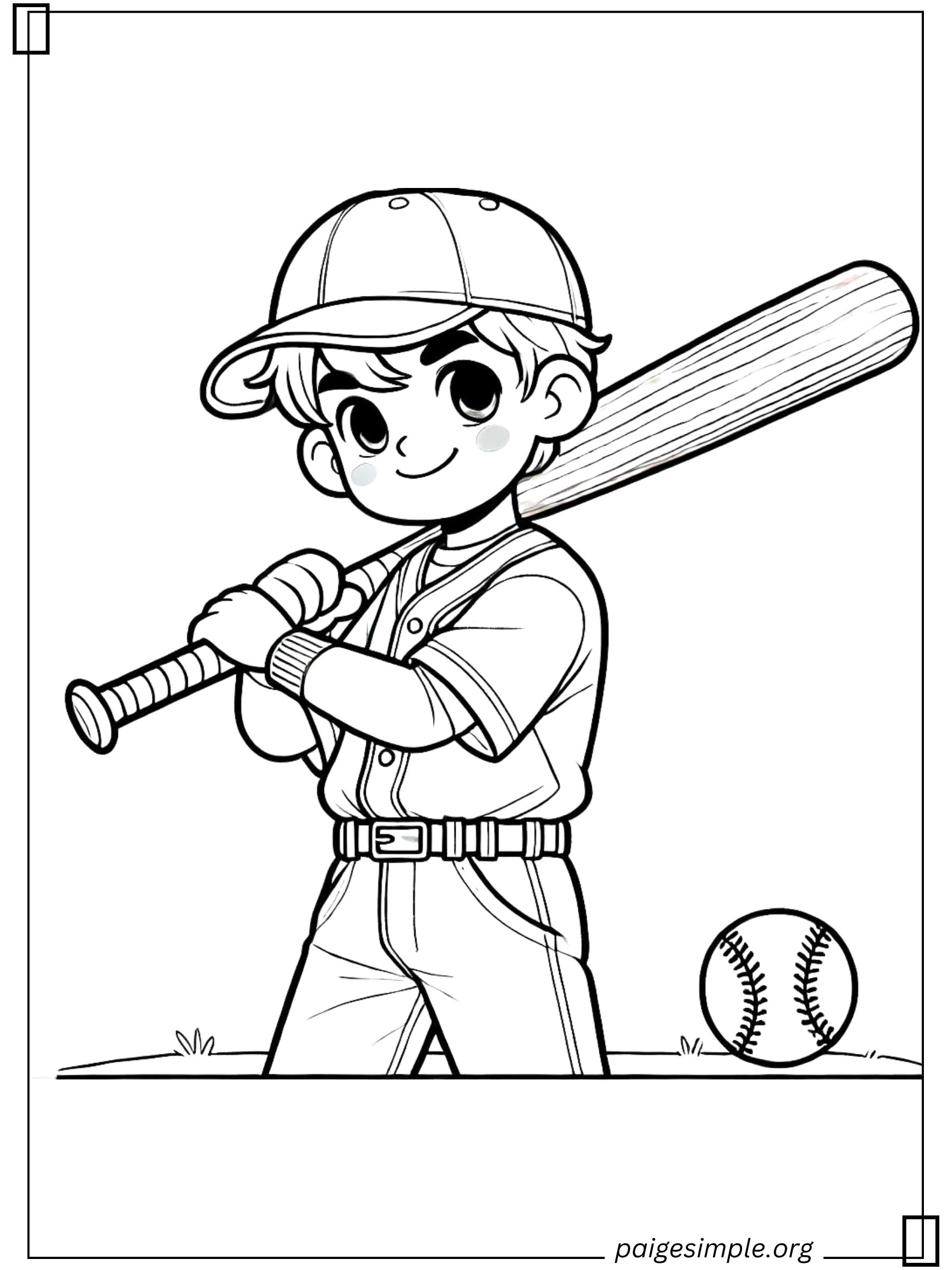 Baseball Coloring Page 20