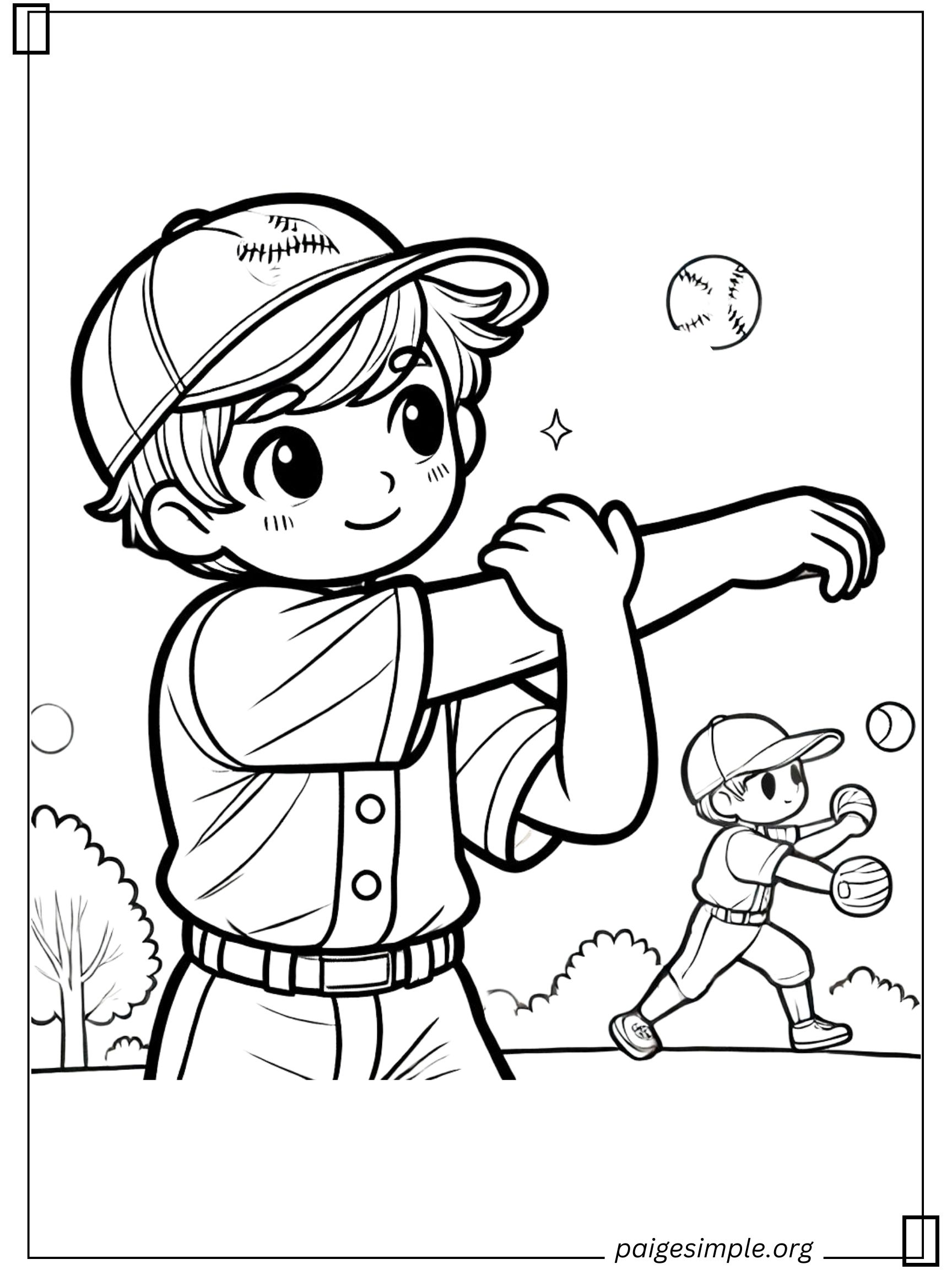 Baseball Coloring Page 21