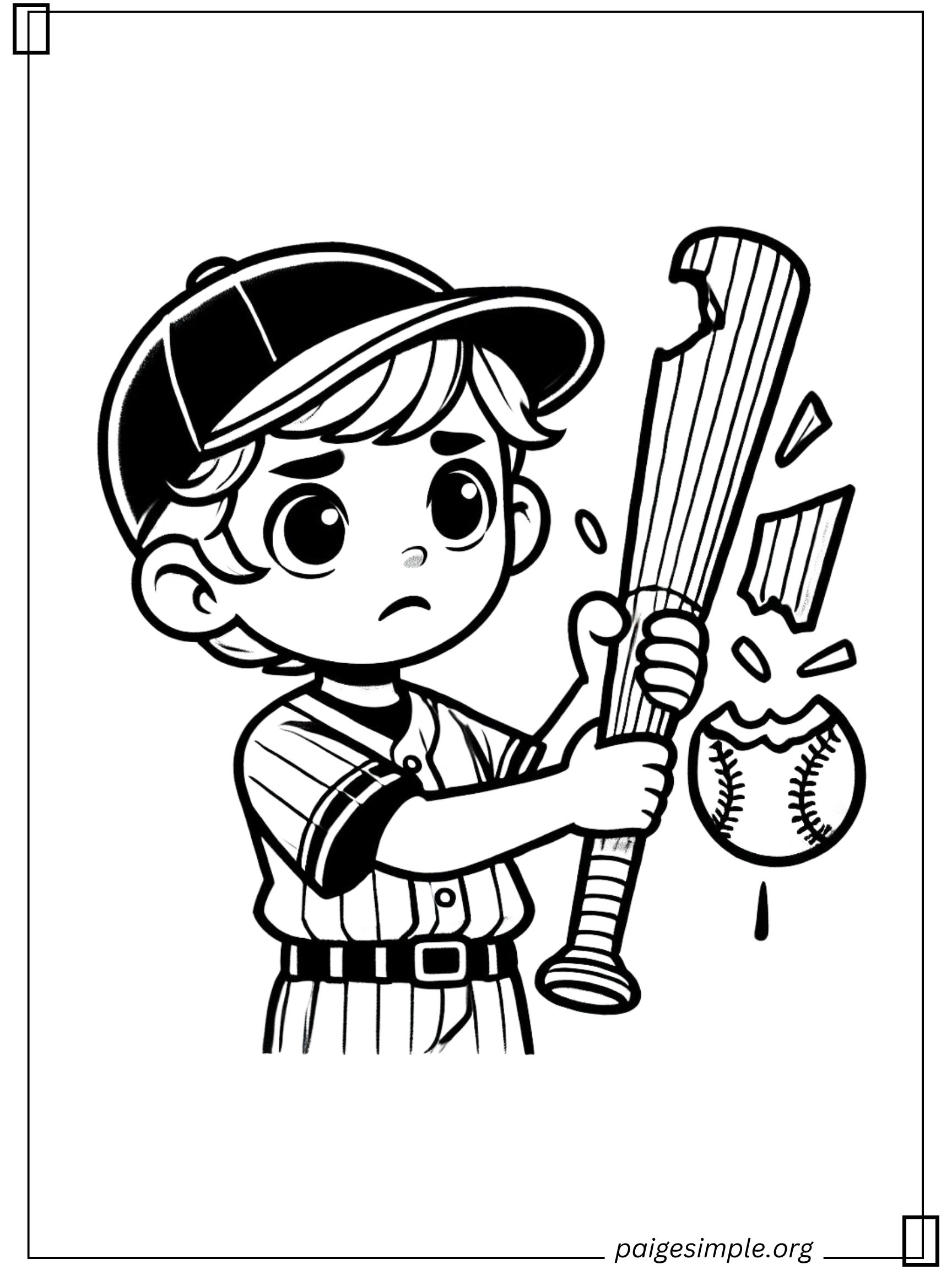 Baseball Coloring Page 22