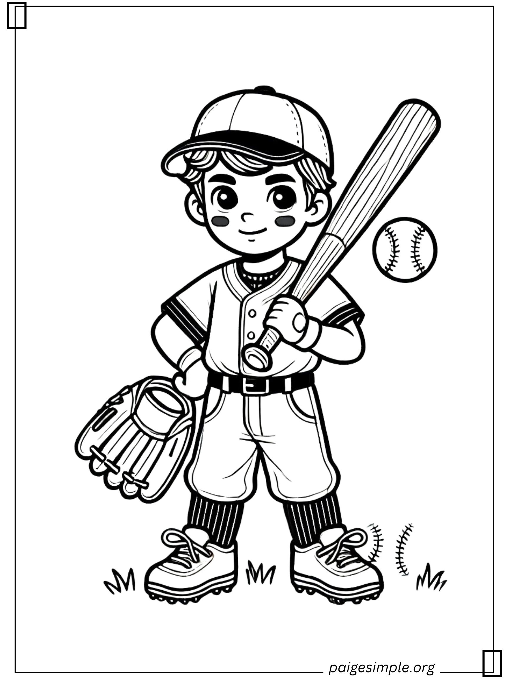 Baseball Coloring Page 24