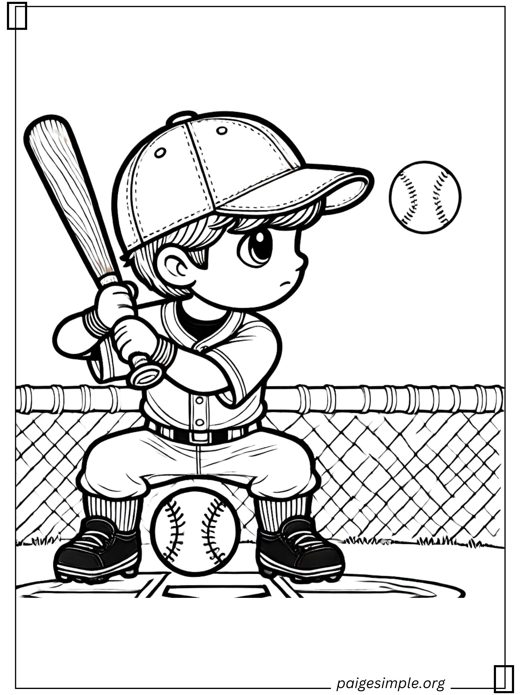 Baseball Coloring Page 25