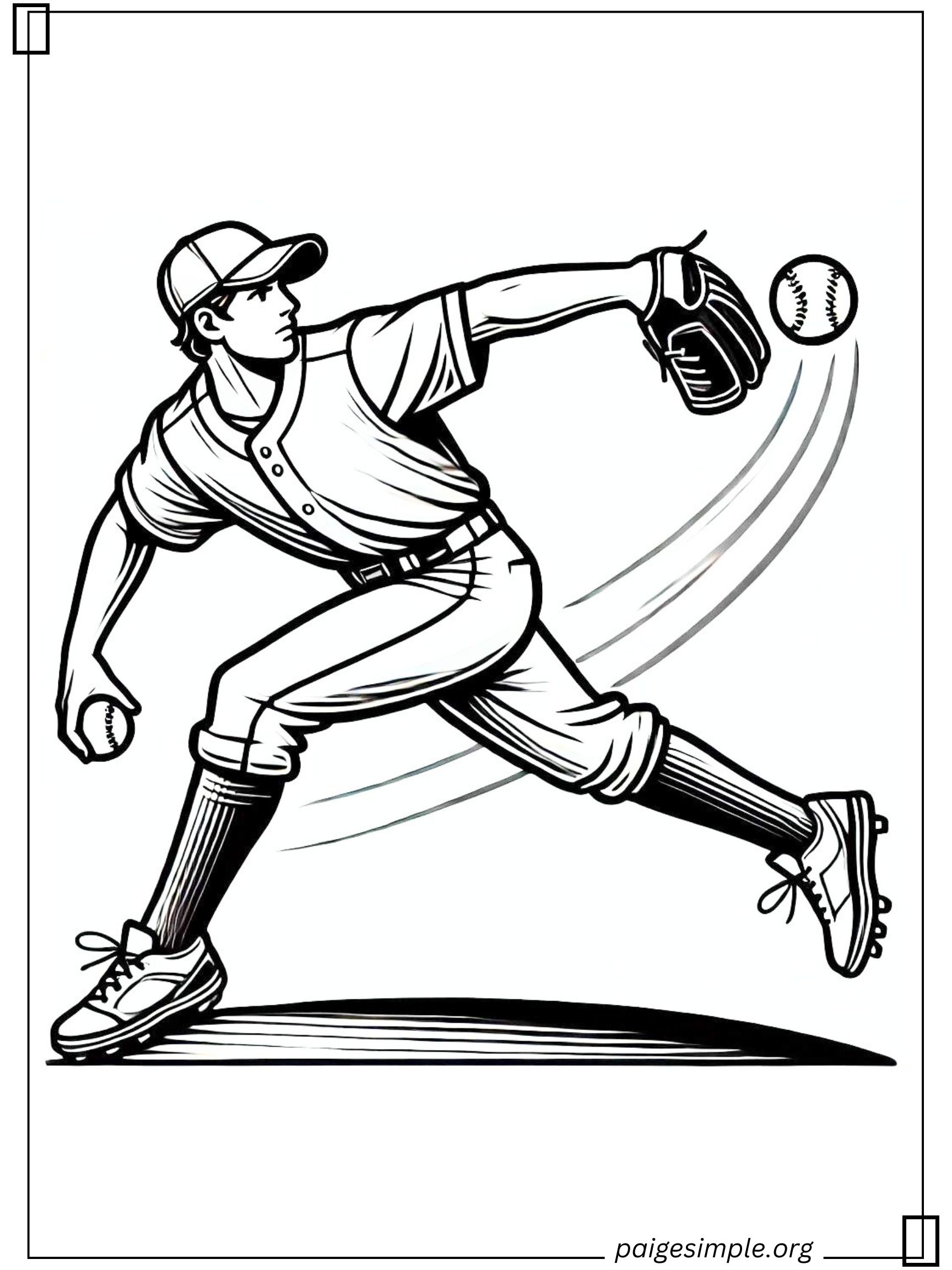 Baseball Coloring Page 26